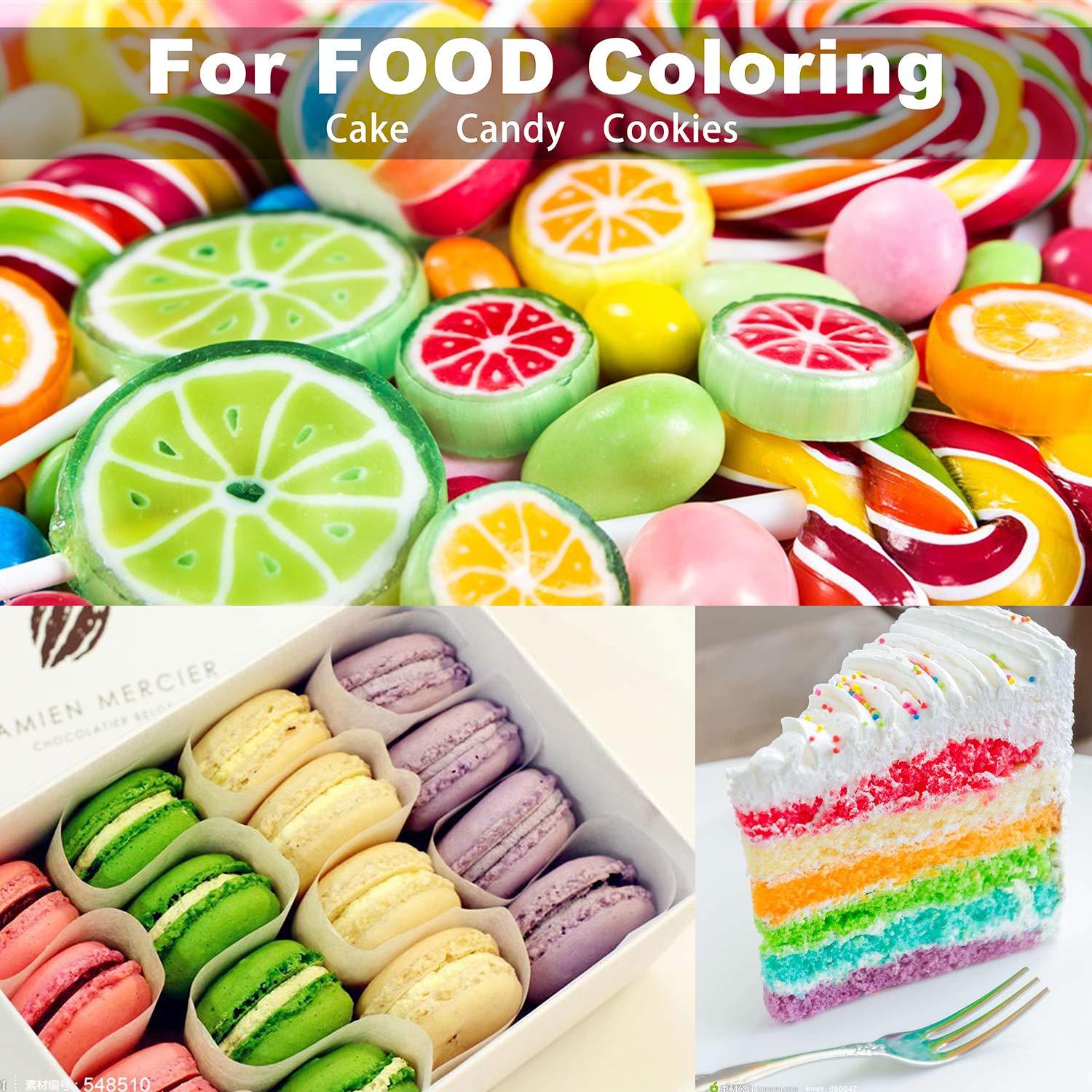  Food Coloring Liquid Set,12 Colors x 10ml Cake Food Coloring  Set for Baking Cake Decorating Edible Food Grade Food Color Dye for  Fondant,Macaron,Icing,Slime Making DIY Supplies Kit-0.35 Fl. oz/Bottles 