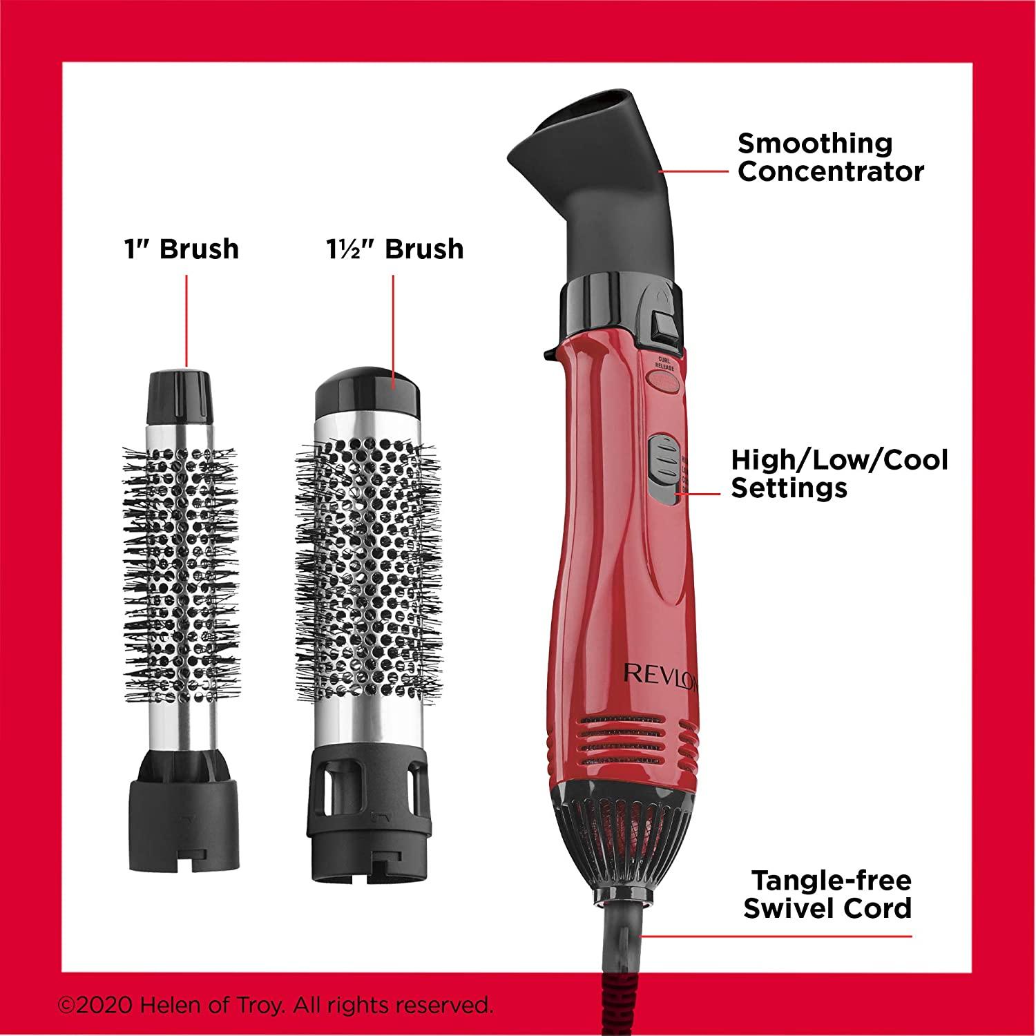 Revlon 1200W Perfect Style Hot Air Kit 3 Piece Set Style, Curl, and