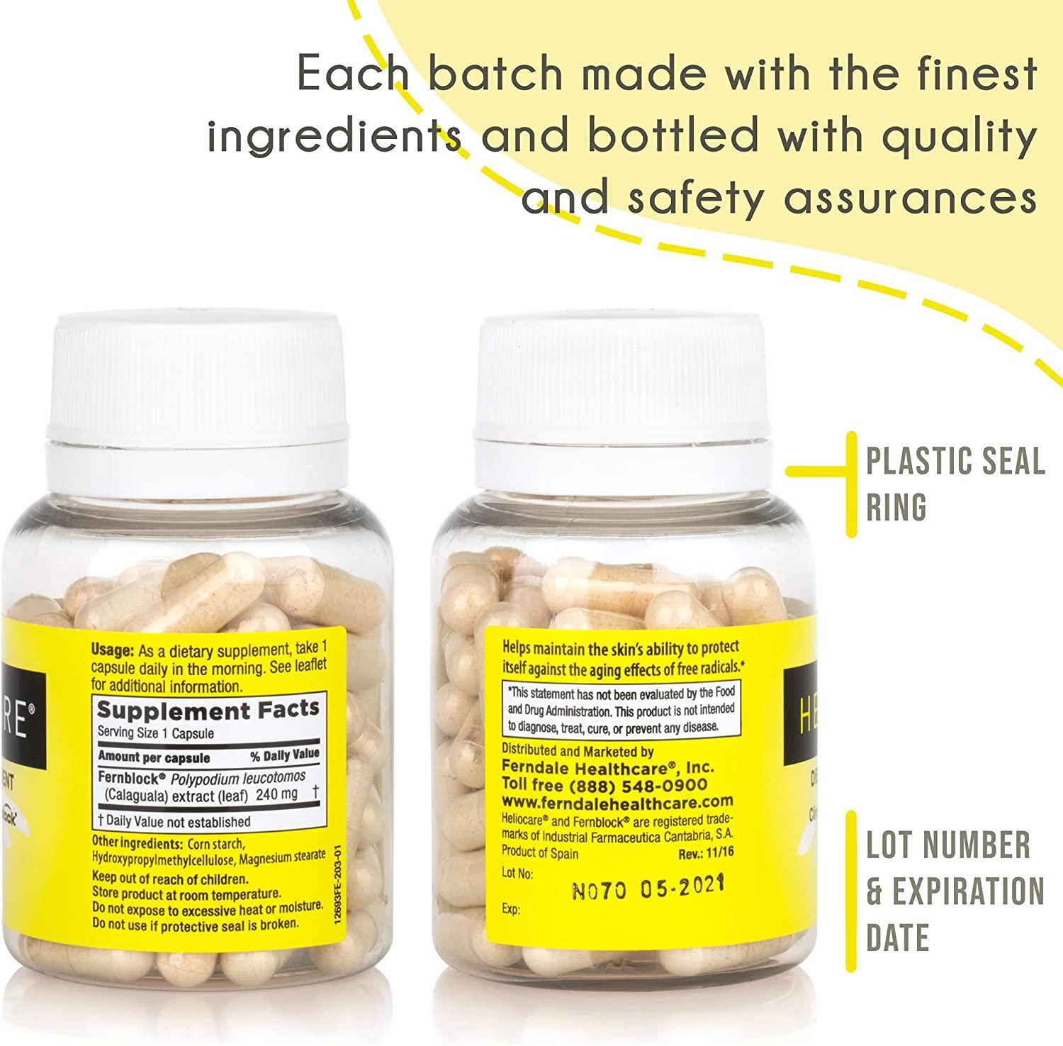 Heliocare Skin Care Dietary Supplement 240mg Antioxidant Rich Formula