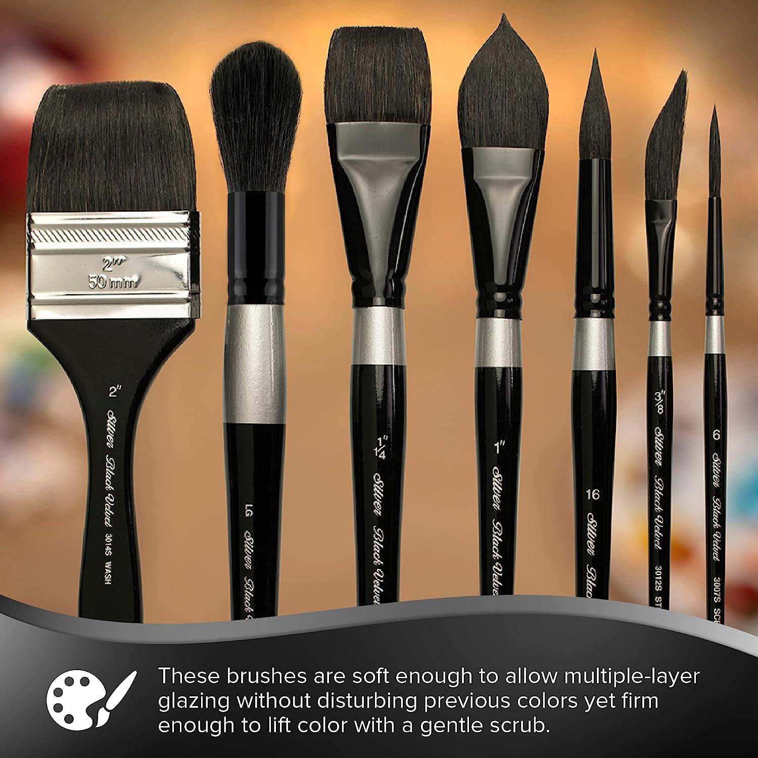 Silver Brush Limited 3000S8 Black Velvet Round Brush for