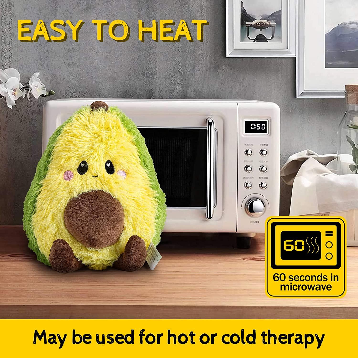 Avocado Microwavable Heating Pad Plush Food Toy for Pain Relief Hot