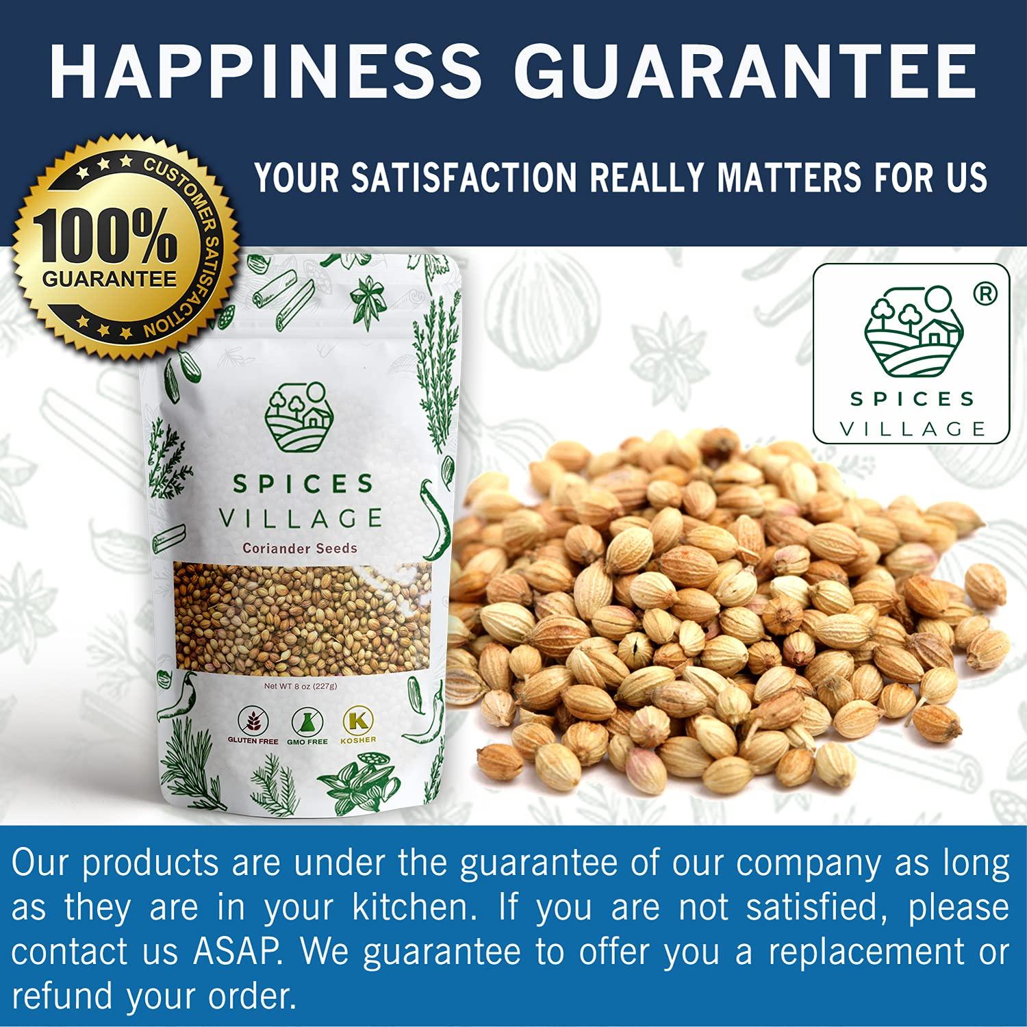 Spices Village Whole Coriander Seeds (8 oz) All Natural Indian Spice
