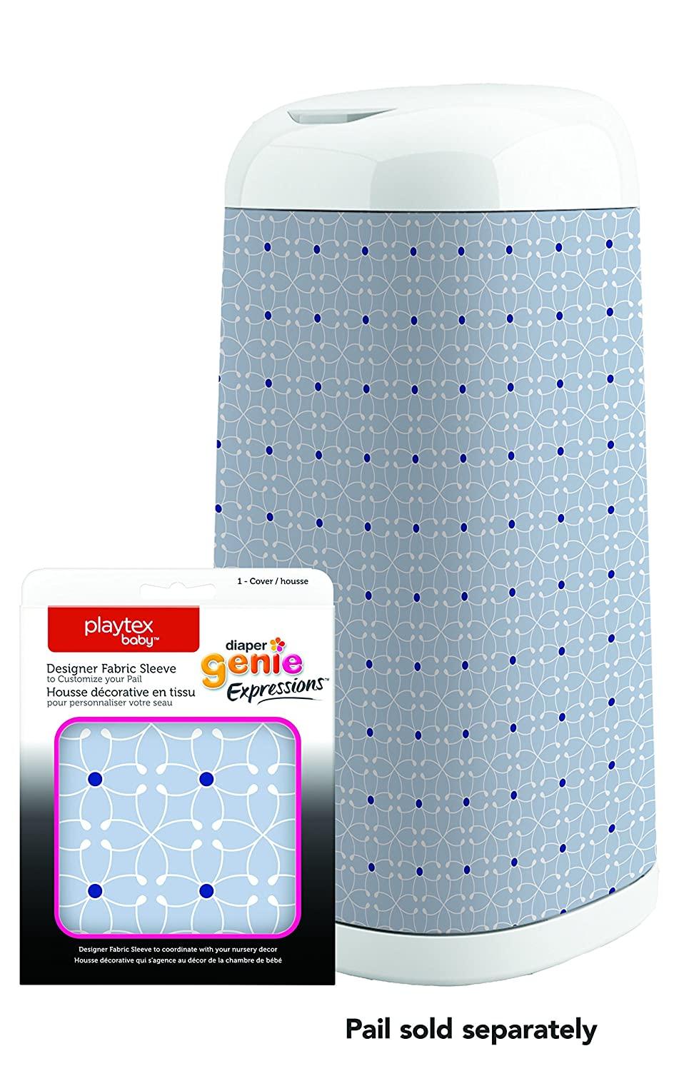 Playtex Diaper Genie Expressions Diaper Pail Fabric Sleeve, Blue Tile