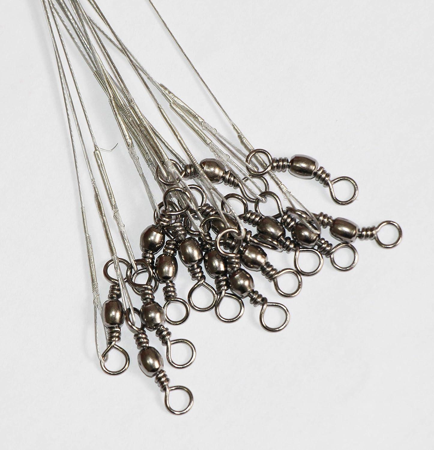 20pcs Baitholder Fishing Hook Rigs with Nylon Coated Wire Leader and ...