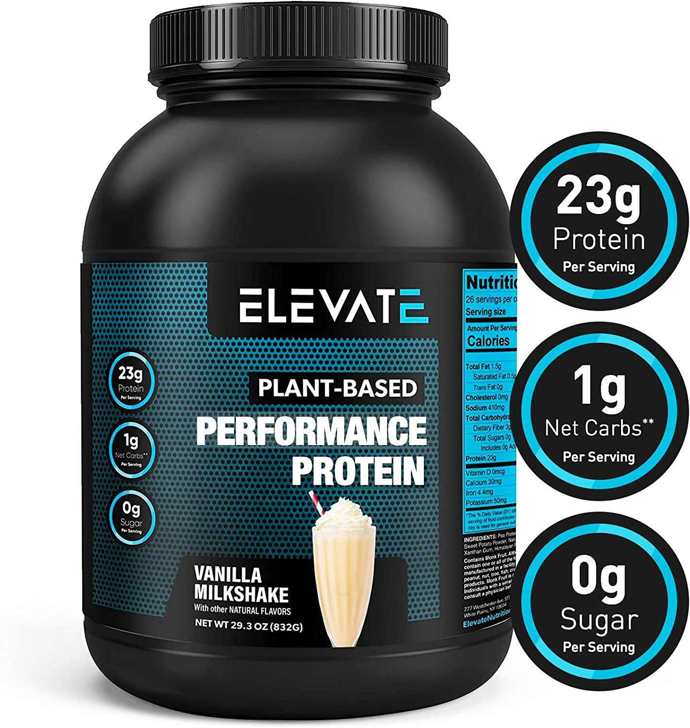 Plant Based Vegan Protein Powder with High BCAAs and Glutamine, Low