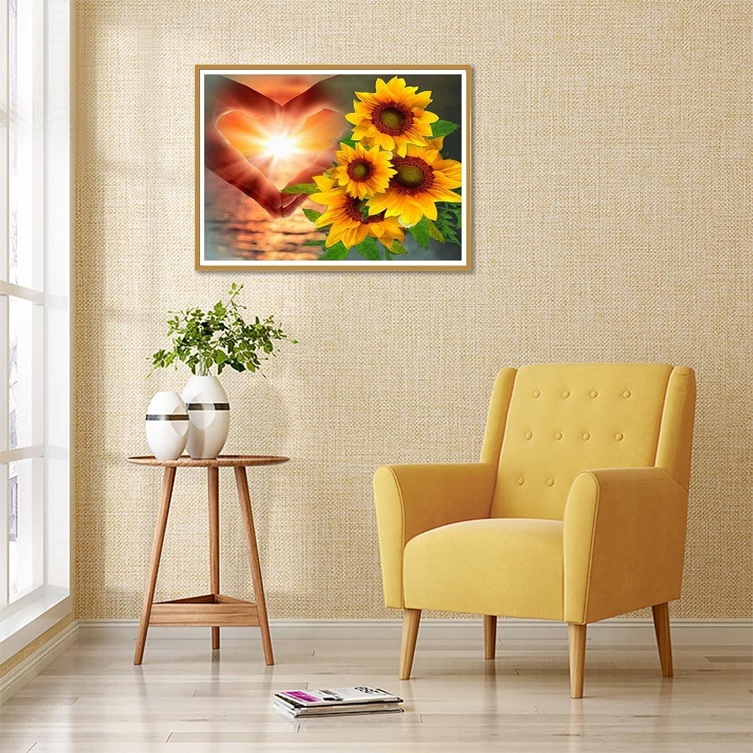 Reofrey DIY Diamond Painting Kits for Adults Love Sunflower