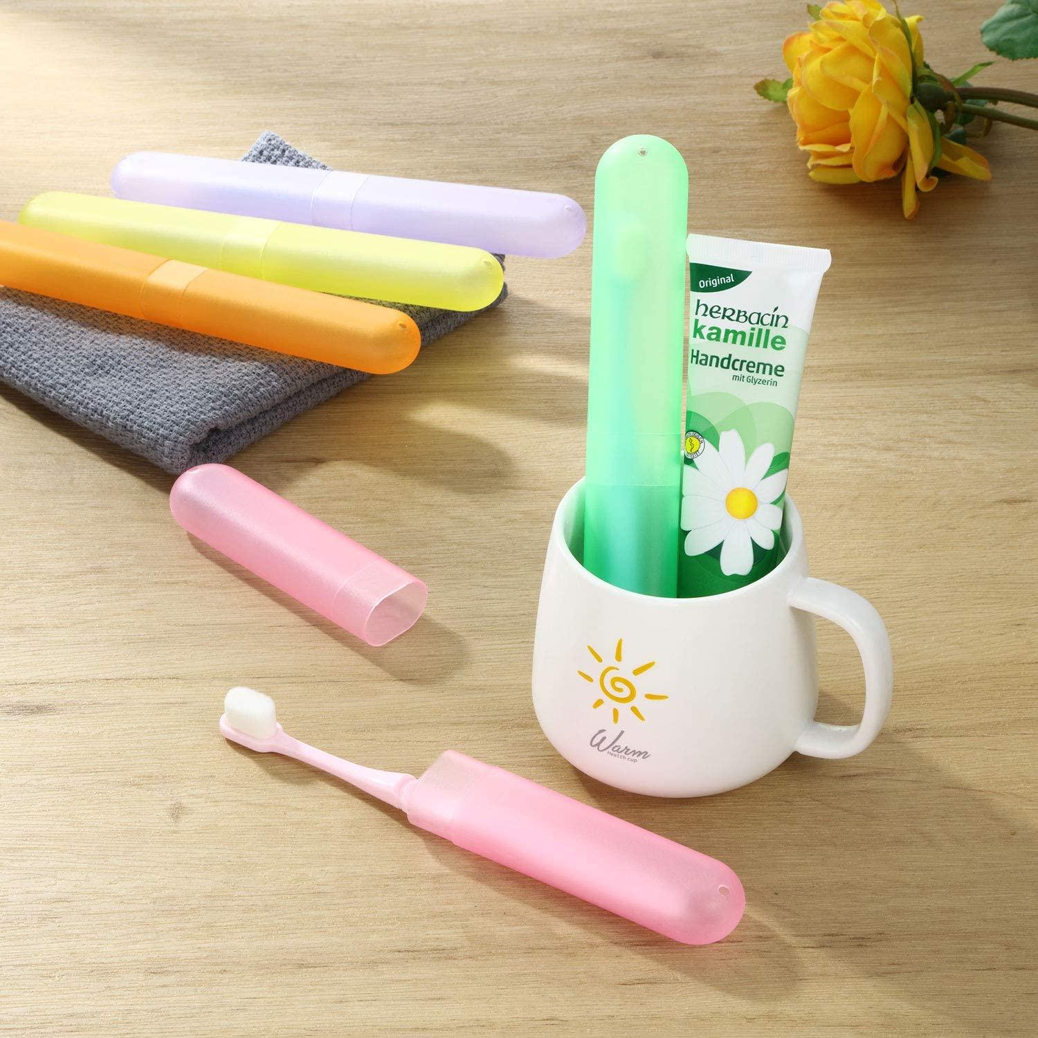 20 Pieces Travel Toothbrush Case Holder, Portable Toothbrush