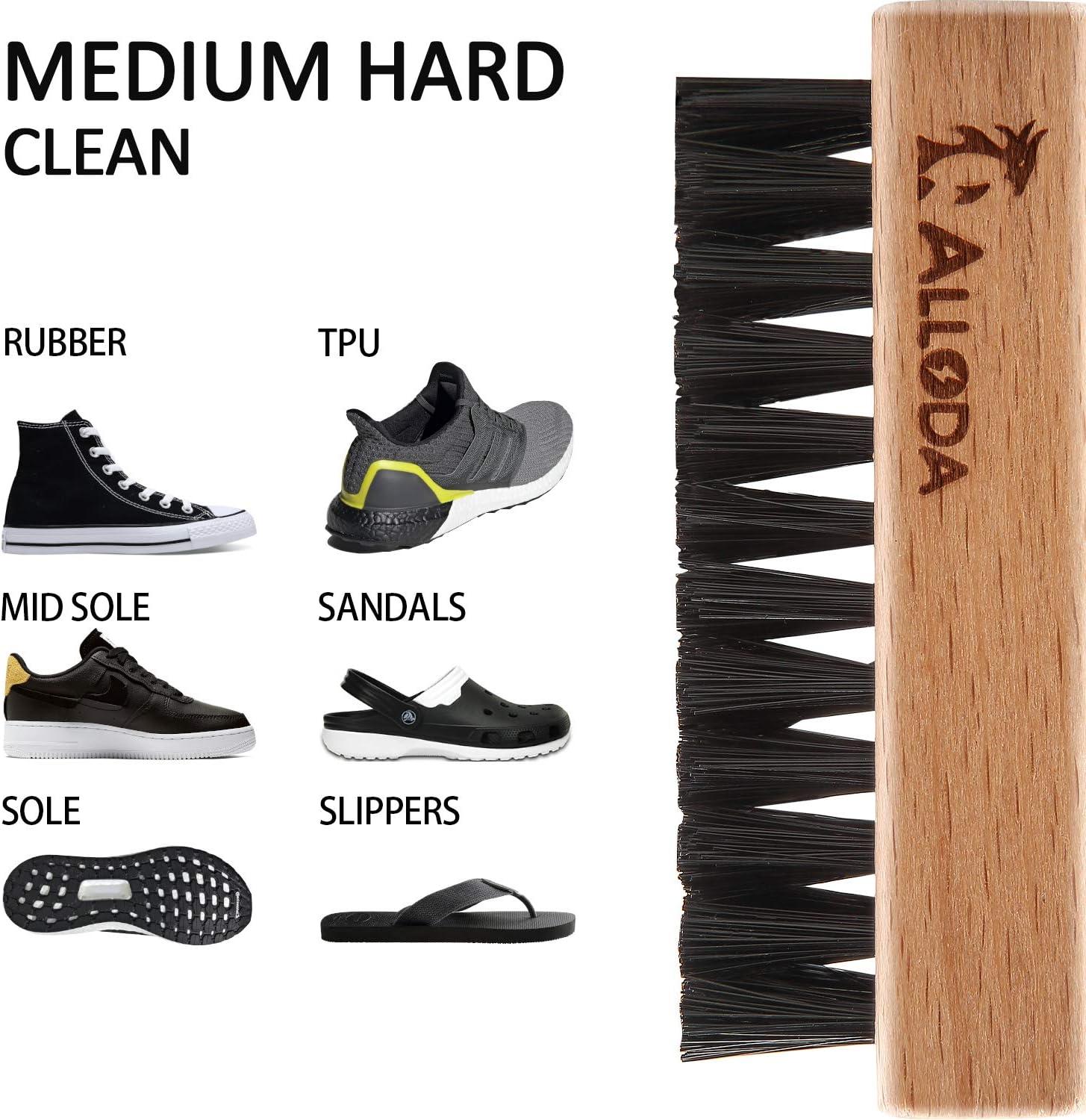 x All-Purpose Sneaker Cleaning Brush, 100% Boar Bristles - Soft Bristles for Delicate Shoe Materials!