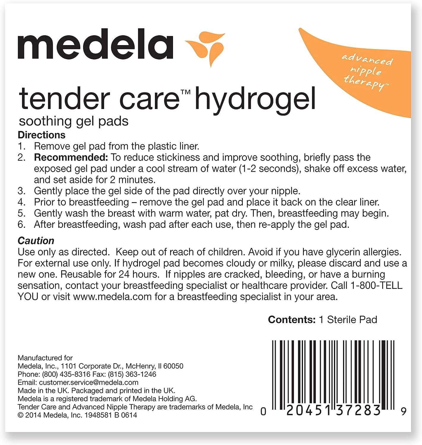 Medela Tender Care Hydrogel Pads Soothing Gel 4 Pk Advanced Nipple Therapy  09/23