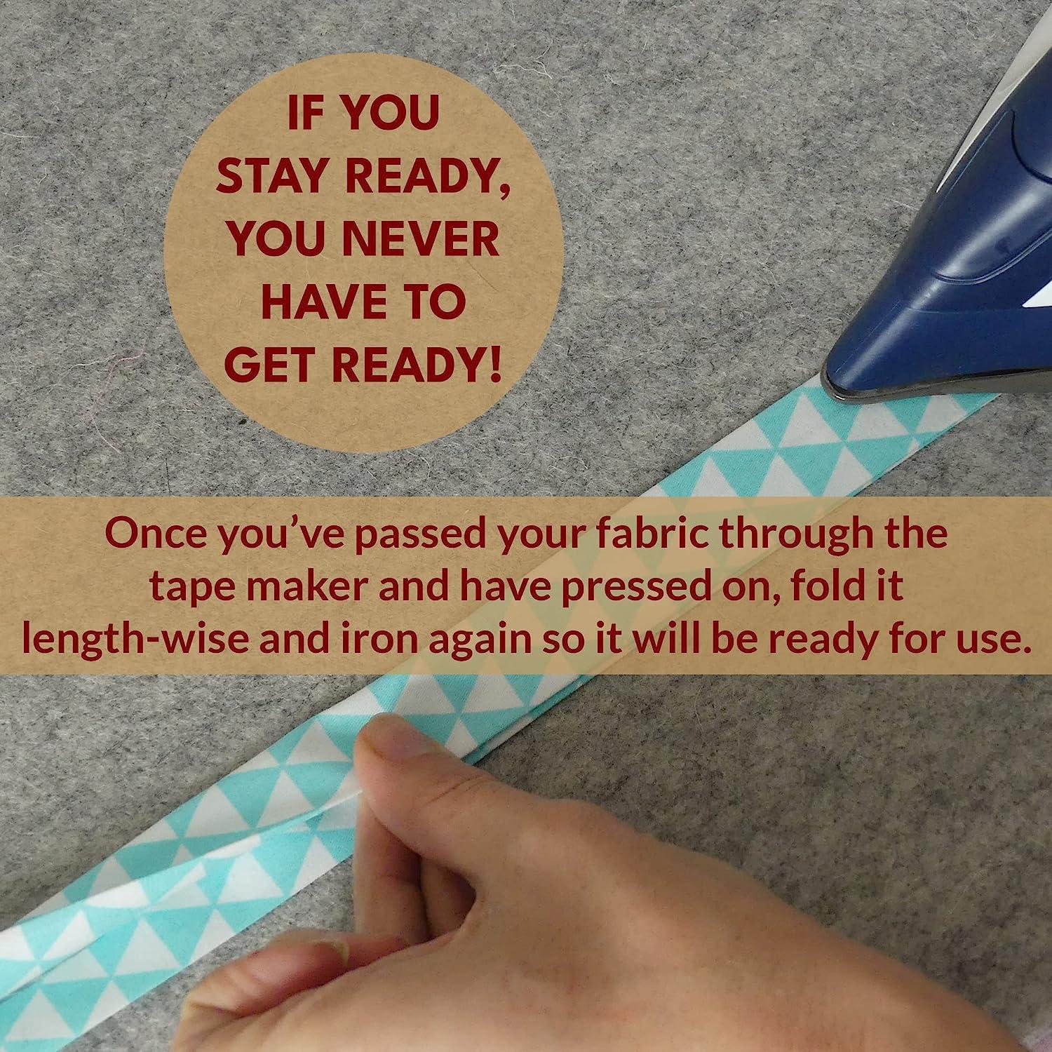 Madam Sew XL Bias Tape Maker, 50mm Single and Double Fold Bias Tape