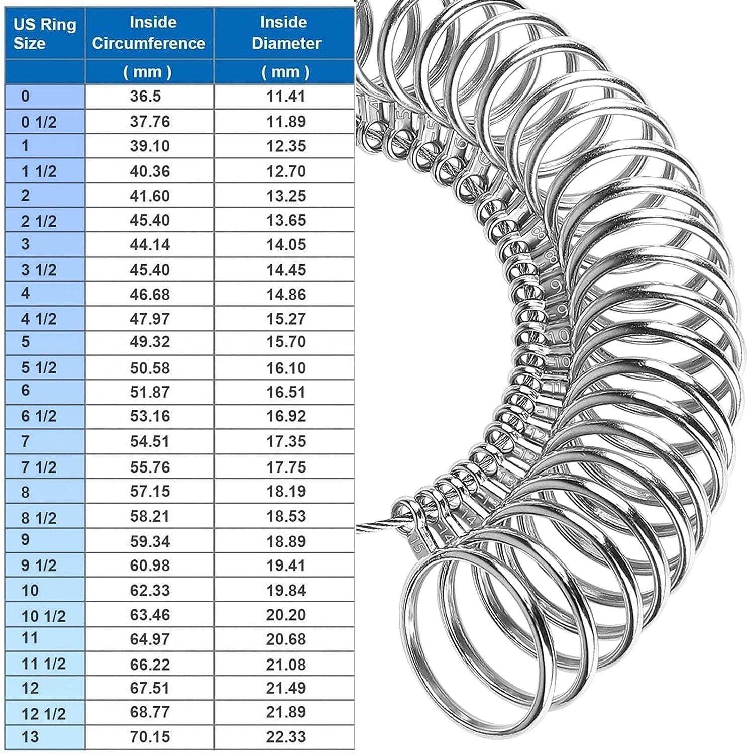 Accmor Ring Sizer Tool Including Ring Mandrel & Ring Sizer Guage, 4