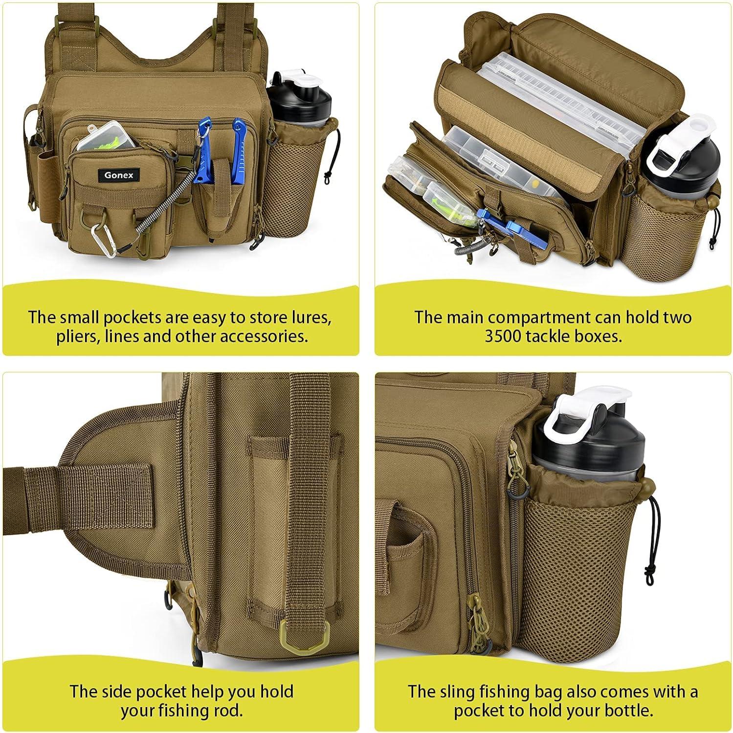 Gonex Fishing Tackle Backpack Storage Sling Bag- Fishing Backpack
