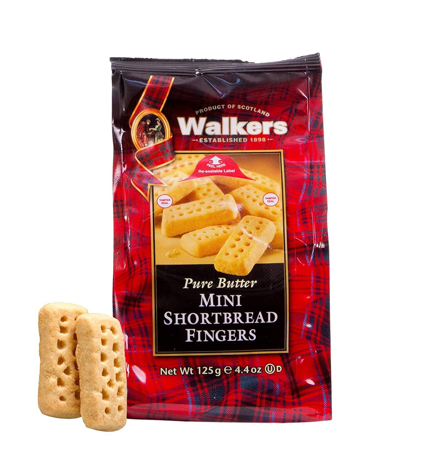 Walkers Shortbread Mini Fingers 4.4oz (Pack of 6) Delicious Shortbread Cookies
