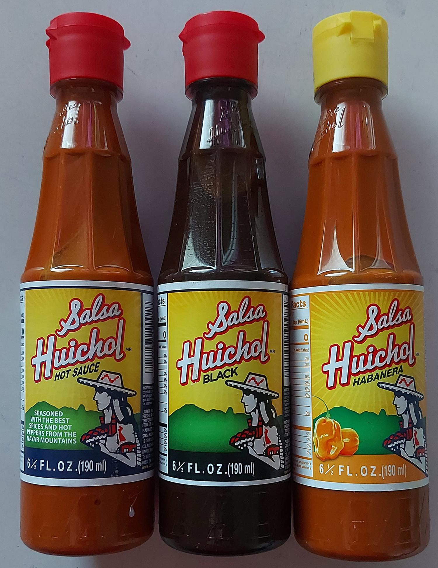Salsa Huichol Variety Pack (3 Pack) Hot Habanera and Negra