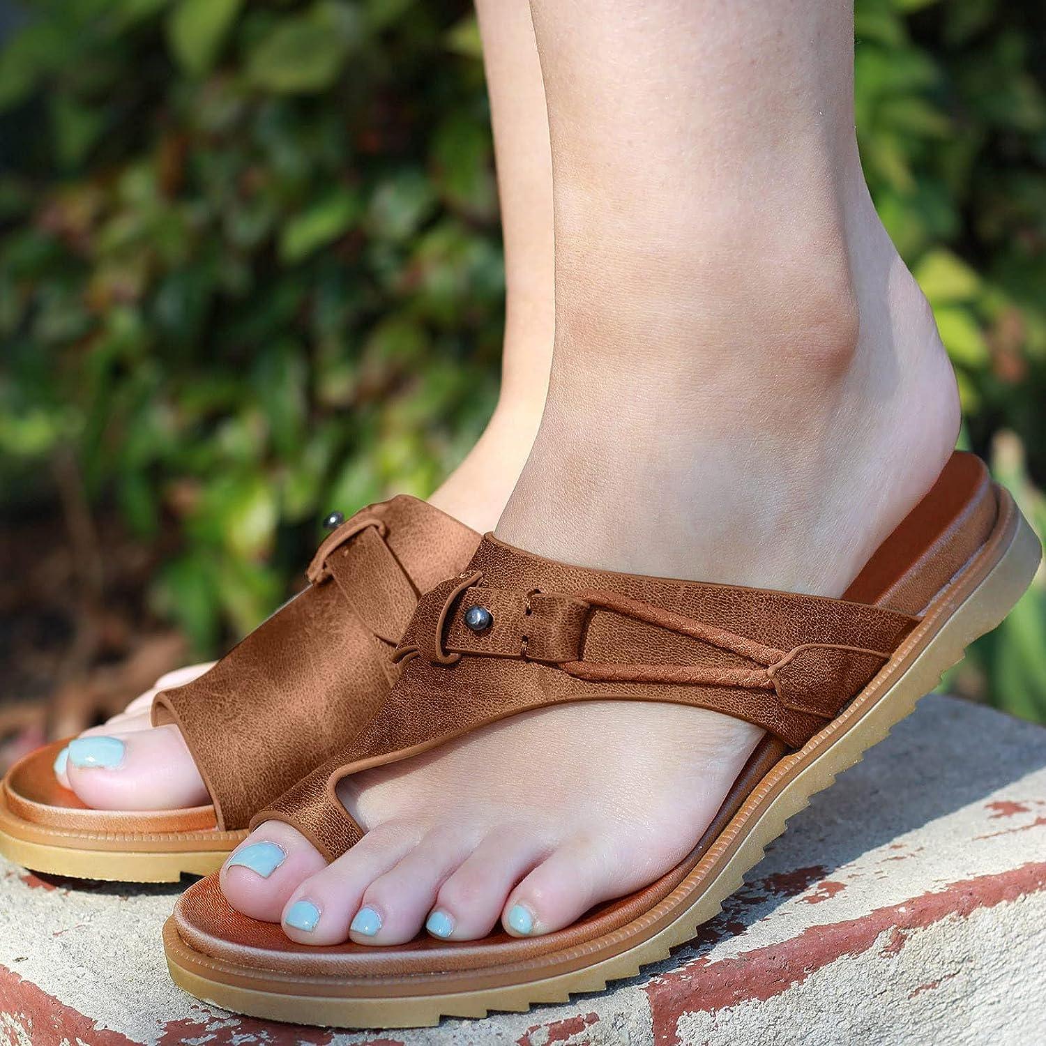 evzosrz Sandals for Women Orthopedic Sandals Casual Summer Beach