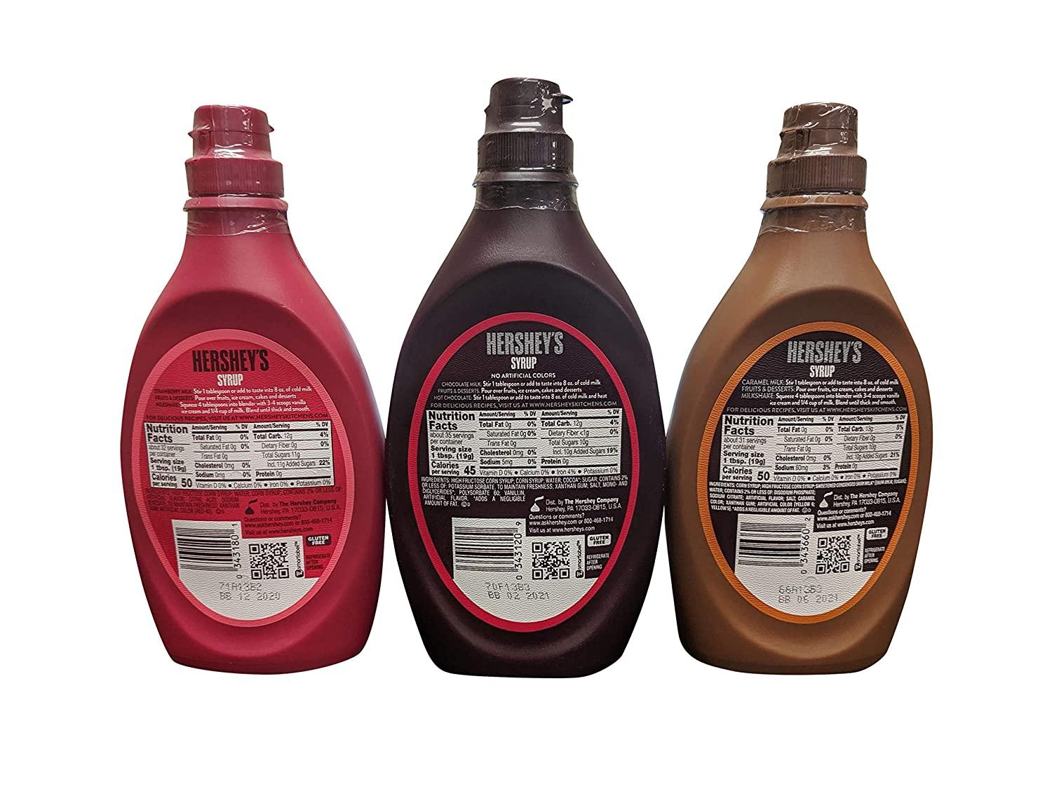 Hershey's Syrup Variety Pack Chocolate, Caramel, Strawberry (3