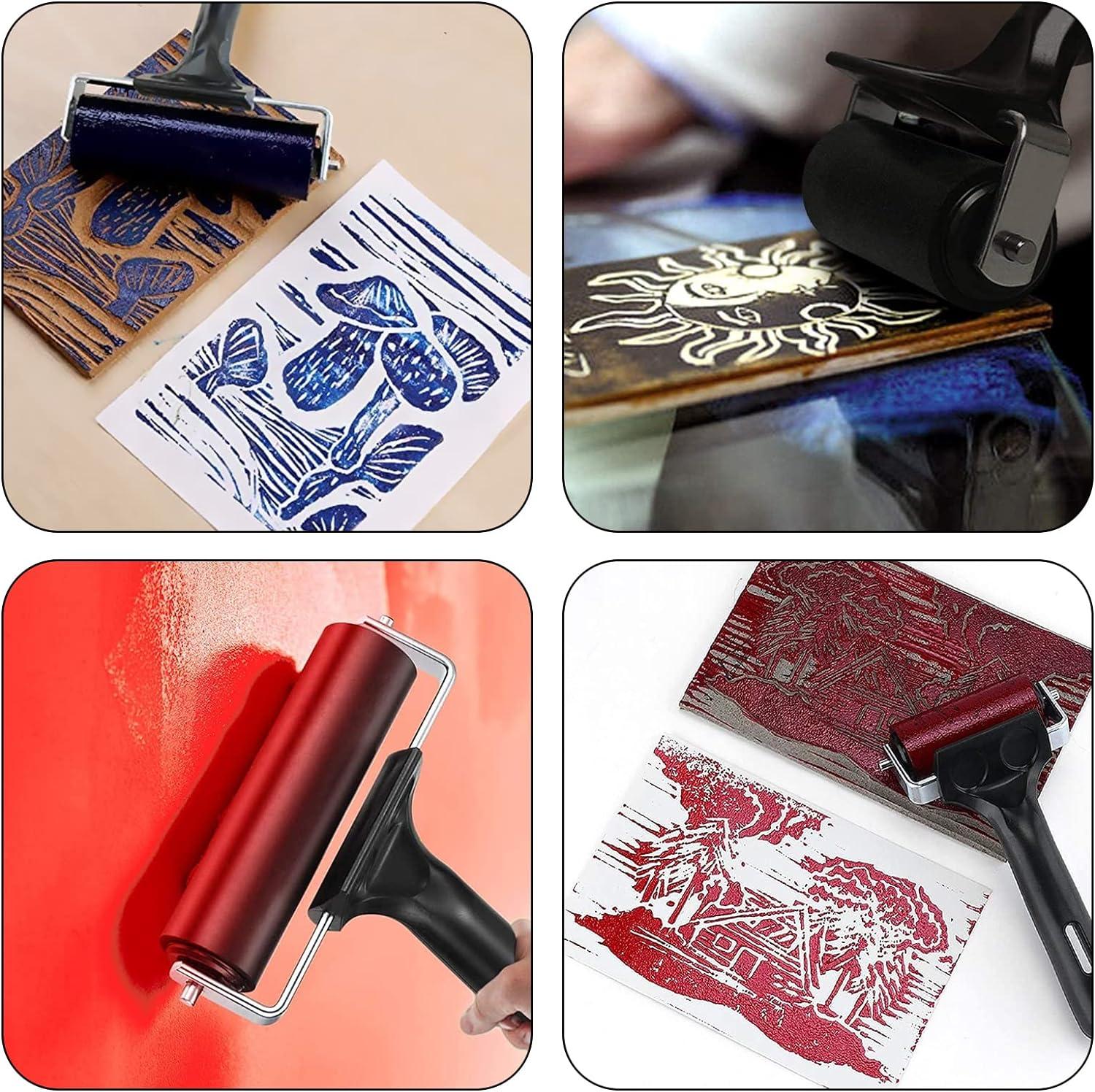 3 Pack Brayer Rollers for Crafting Vinyl Rubber Roller Brayers