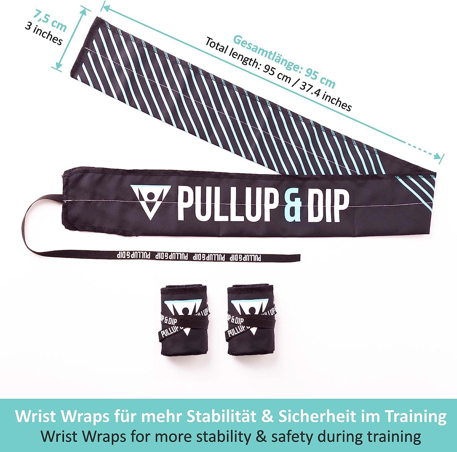 PULLUP & DIP Calisthenics Wrist Wraps for More Stability & Safety During Workout, Wrist Wraps