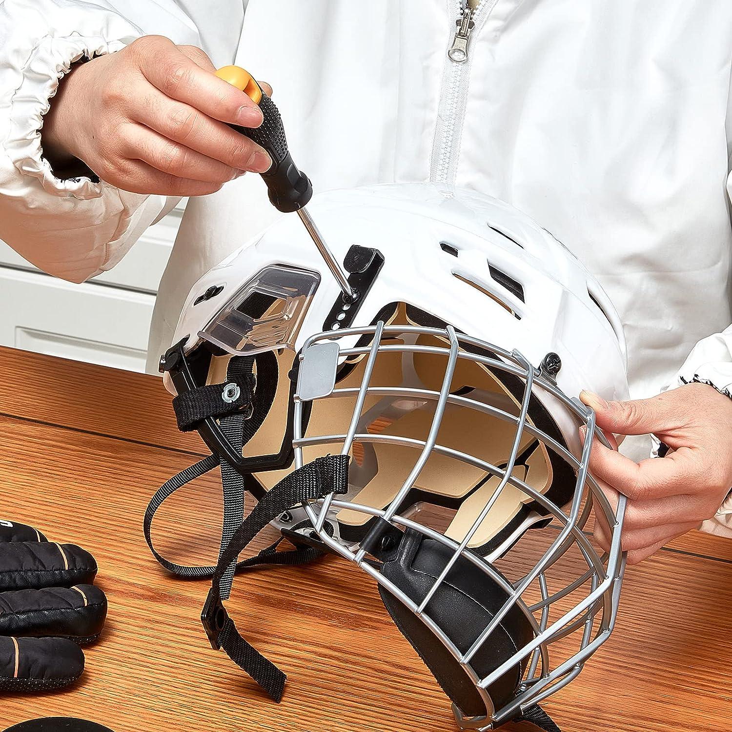 Helmet Repair Kit, 73pcs Sports Helmets Buckle Football Hockey Helmet  Hardware Kit Including Stainless Steel R Shape Football Visor Clips, Rubber