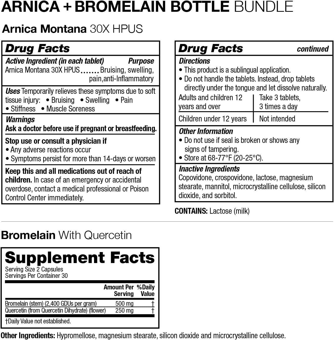 VitaMedica Arnica Bromelain Bundle 10 Day Supply