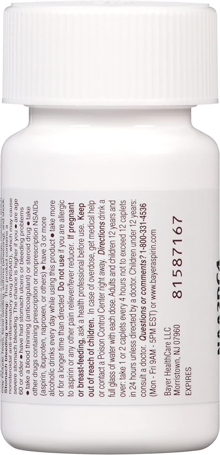 Bayer 325mg Enteric Coated Aspirin 100ct Pain Reliever for Aspirin