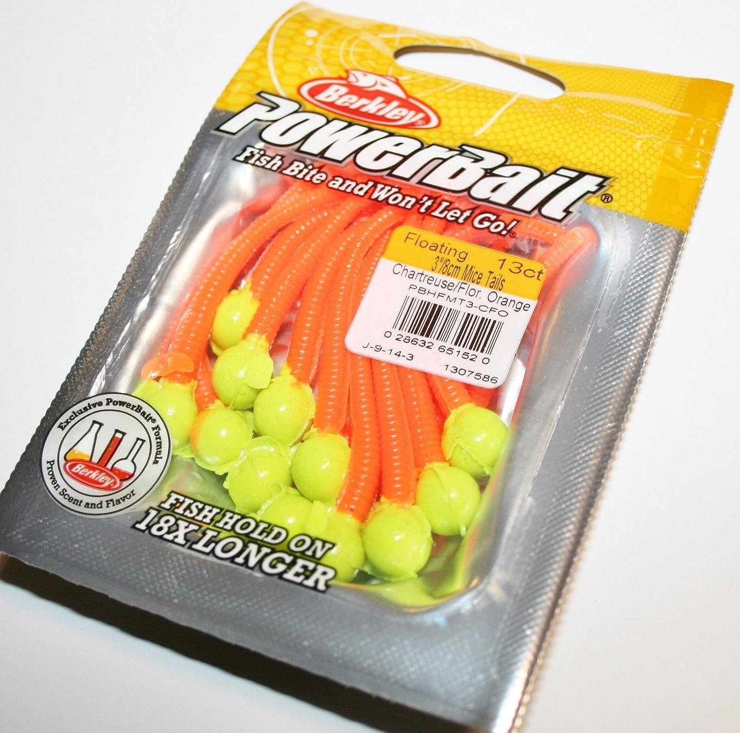 Berkley PowerBait Floating Mice Tails Chartreuse/Fluorescent