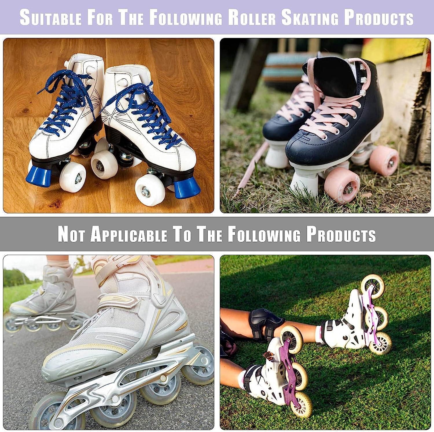 Nezylaf 2 Pcs Roller Skate Toe Stoppers Brake Block Shoes Holder with