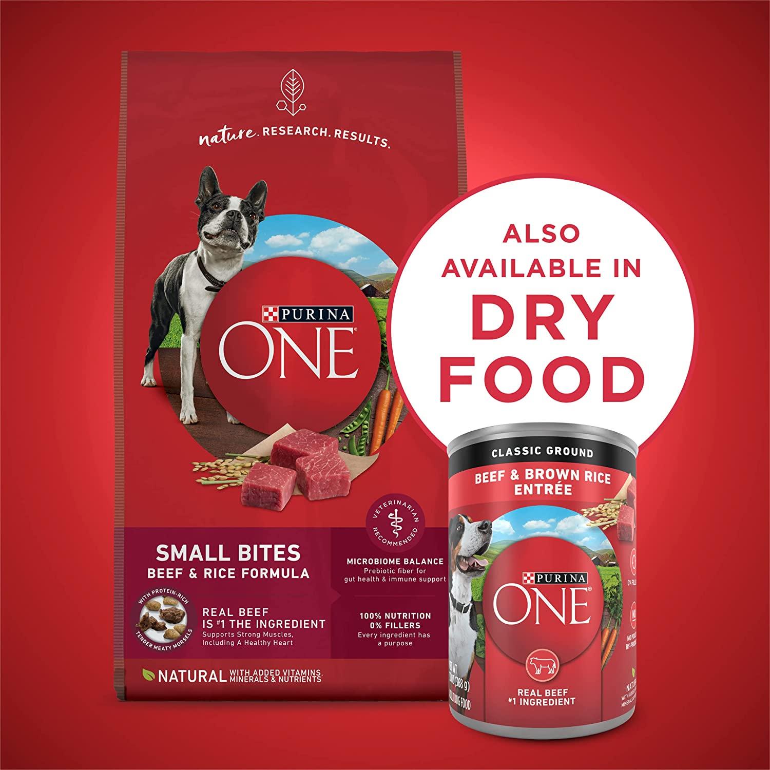 Purina ONE Beef & Brown Rice Dog Food 13oz (Pack of 12) - Nutritious  Formula for Dogs | Buy Now with Express International Delivery | GoSupps.com