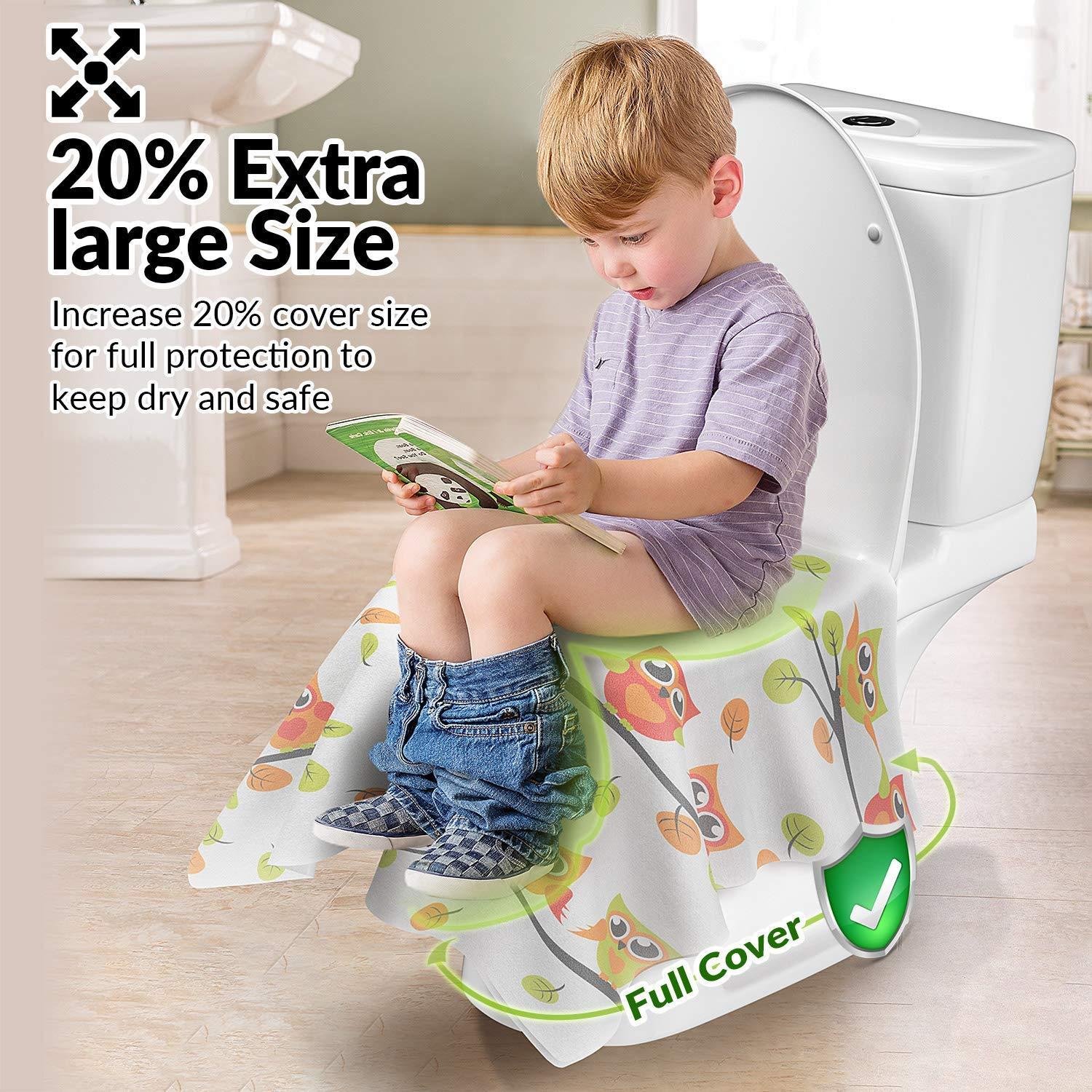 Gimars 20 Pack XL Disposable Travel Potty Seat Covers Portable Potty