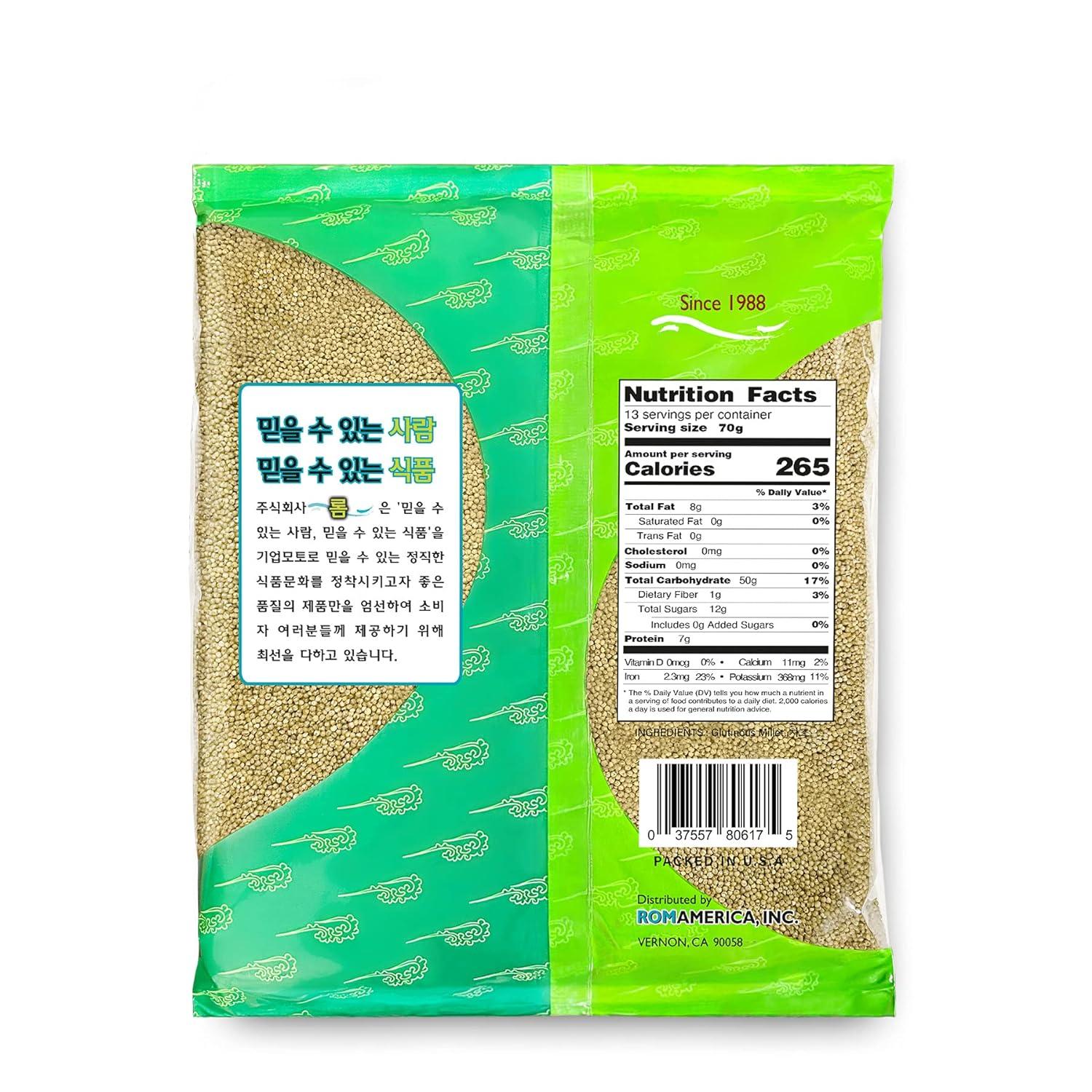 ROM AMERICA Premium Glutinous Millet GlutenFree Whole Grain Healthy