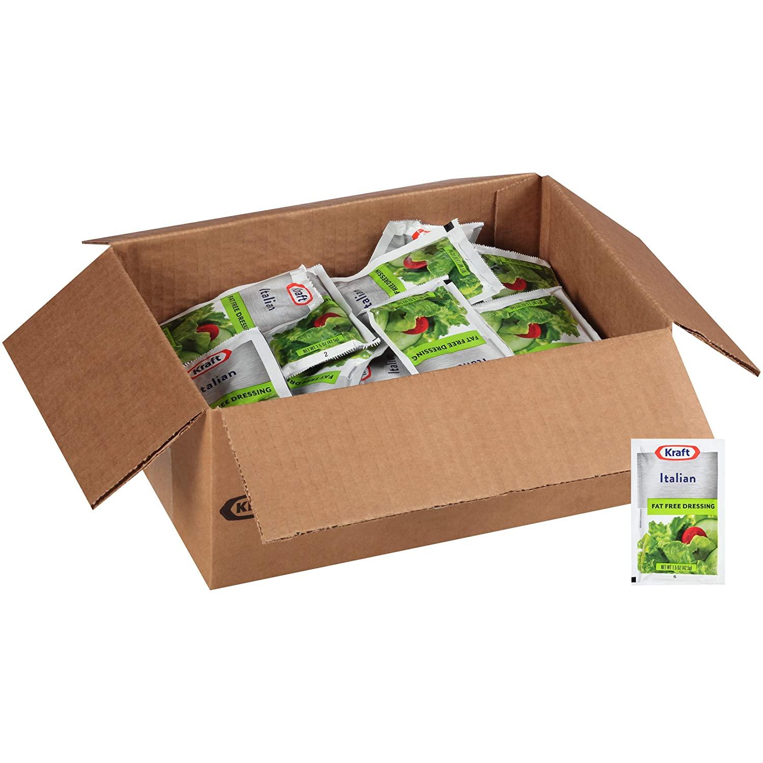 Kraft Fat Free Italian Single Serve Salad Dressing (60 ct Pack, 1.5 oz