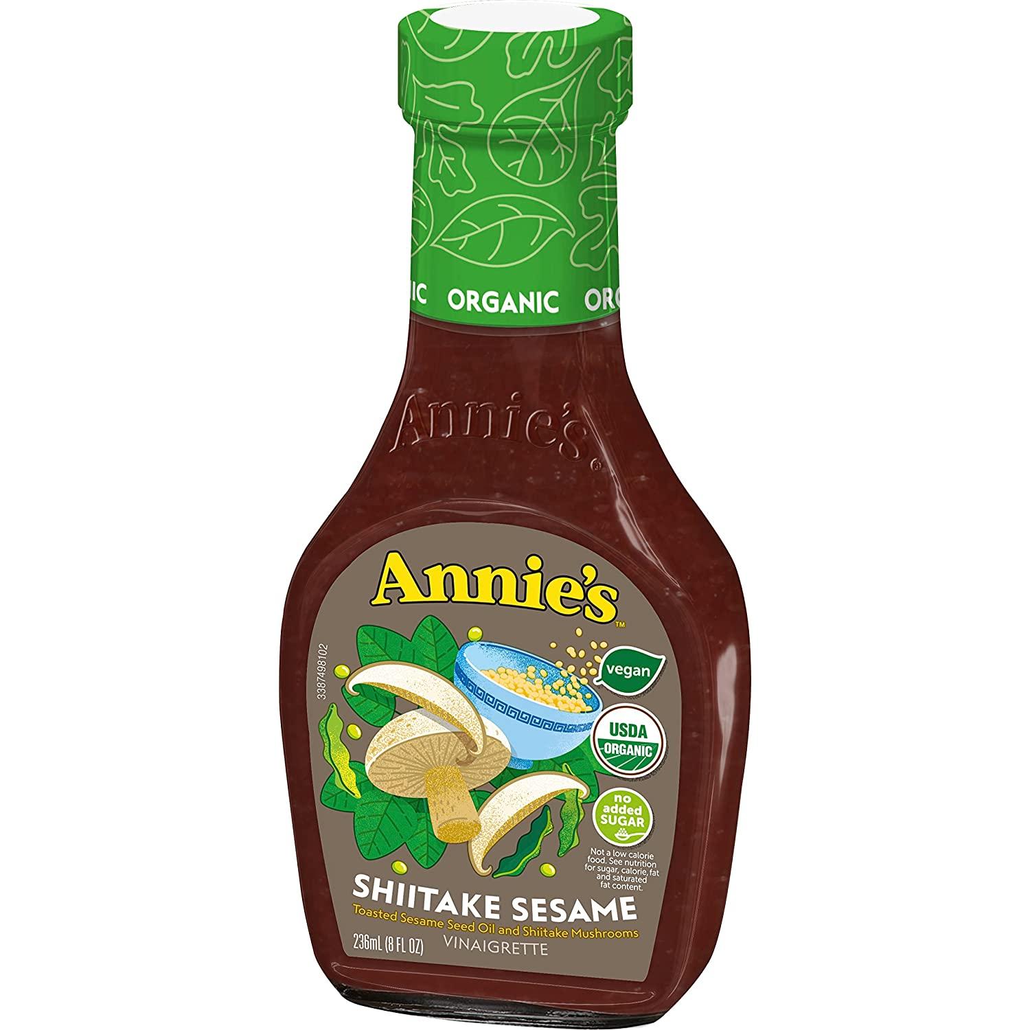 Annie's Shiitake Sesame Vinaigrette Salad Dressing, NonGMO, 8 fl oz