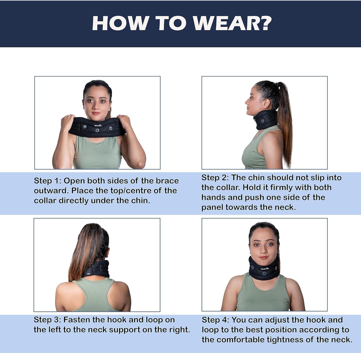 WC Soft Cervical Collar Adjustable Collar Neck Support Brace Neck