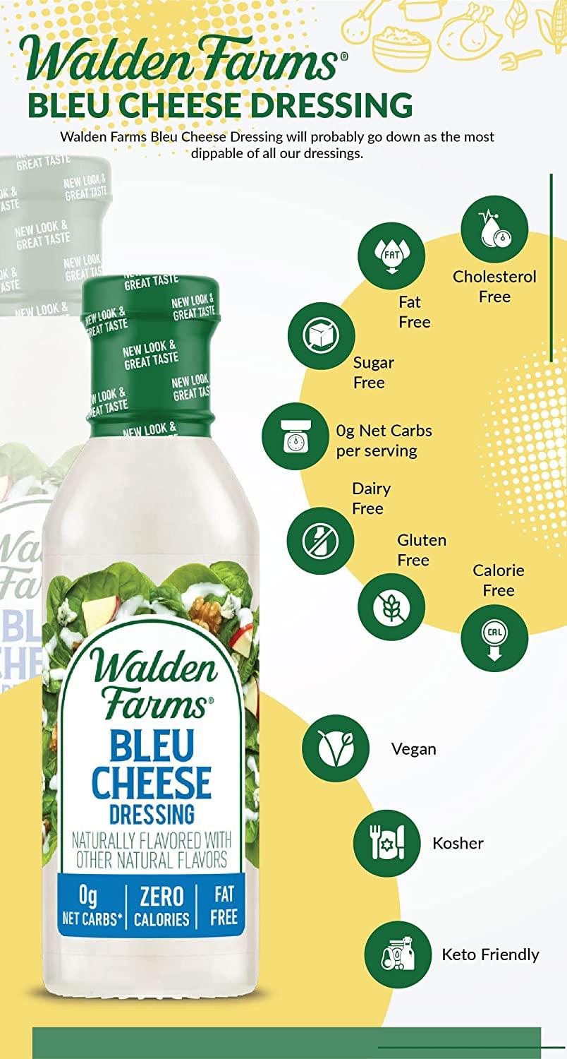 Walden Farms Bleu Cheese Dressing 12 fl oz - Zero Calorie, Keto-Friendly Salad Dressing | Buy Now with Express International Delivery | GoSupps.com Walden Farms Bleu Cheese Dressing 12 fl oz - Zero Calorie, Keto-Friendly Salad Dressing | Buy Now with Express International Delivery | GoSupps.com