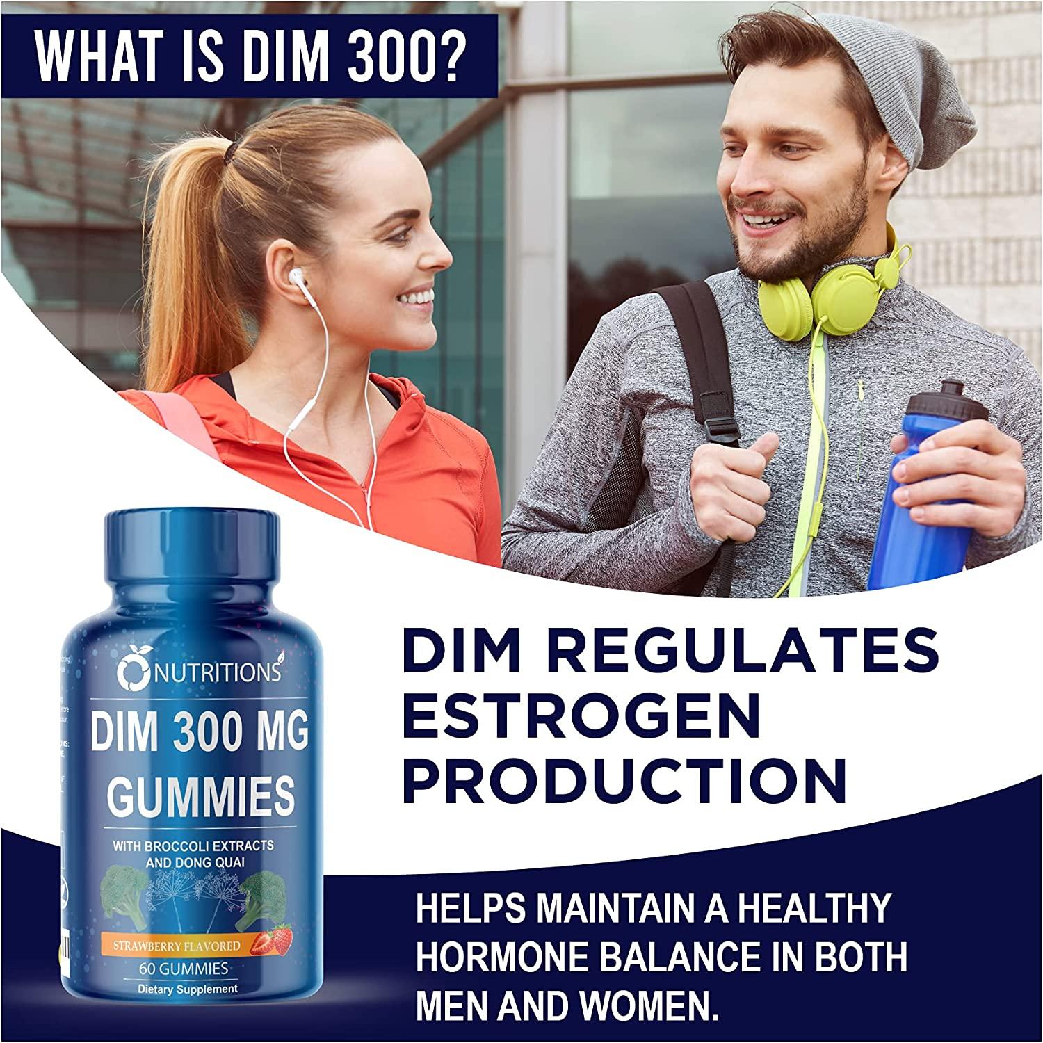 O Nutritions DIM 300 Complex Gummies with Broccoli Extract and Dong