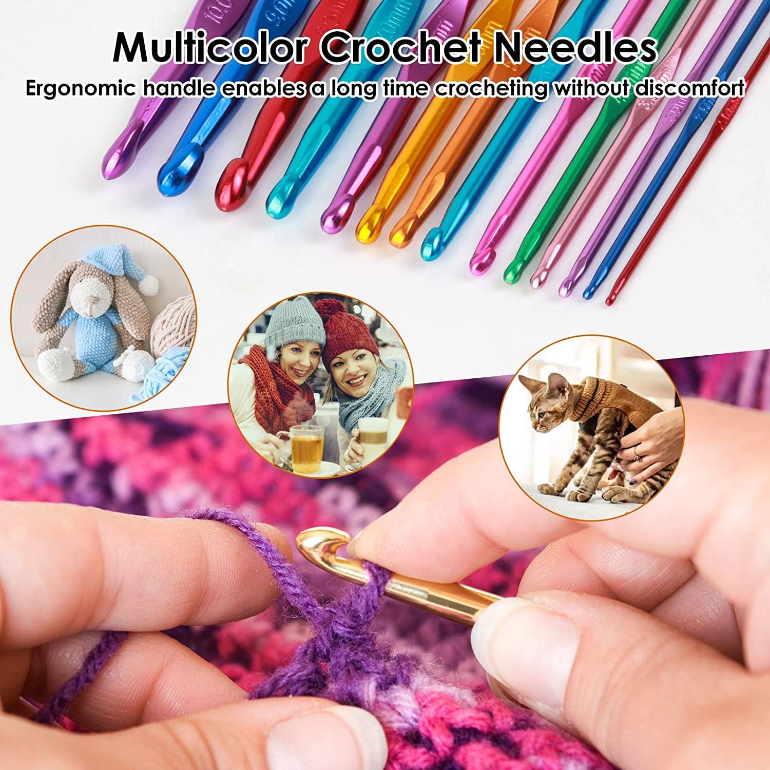 Metal Crochet Hook sizes 2mm to 10mm - Craft Knitting Yarn Needles