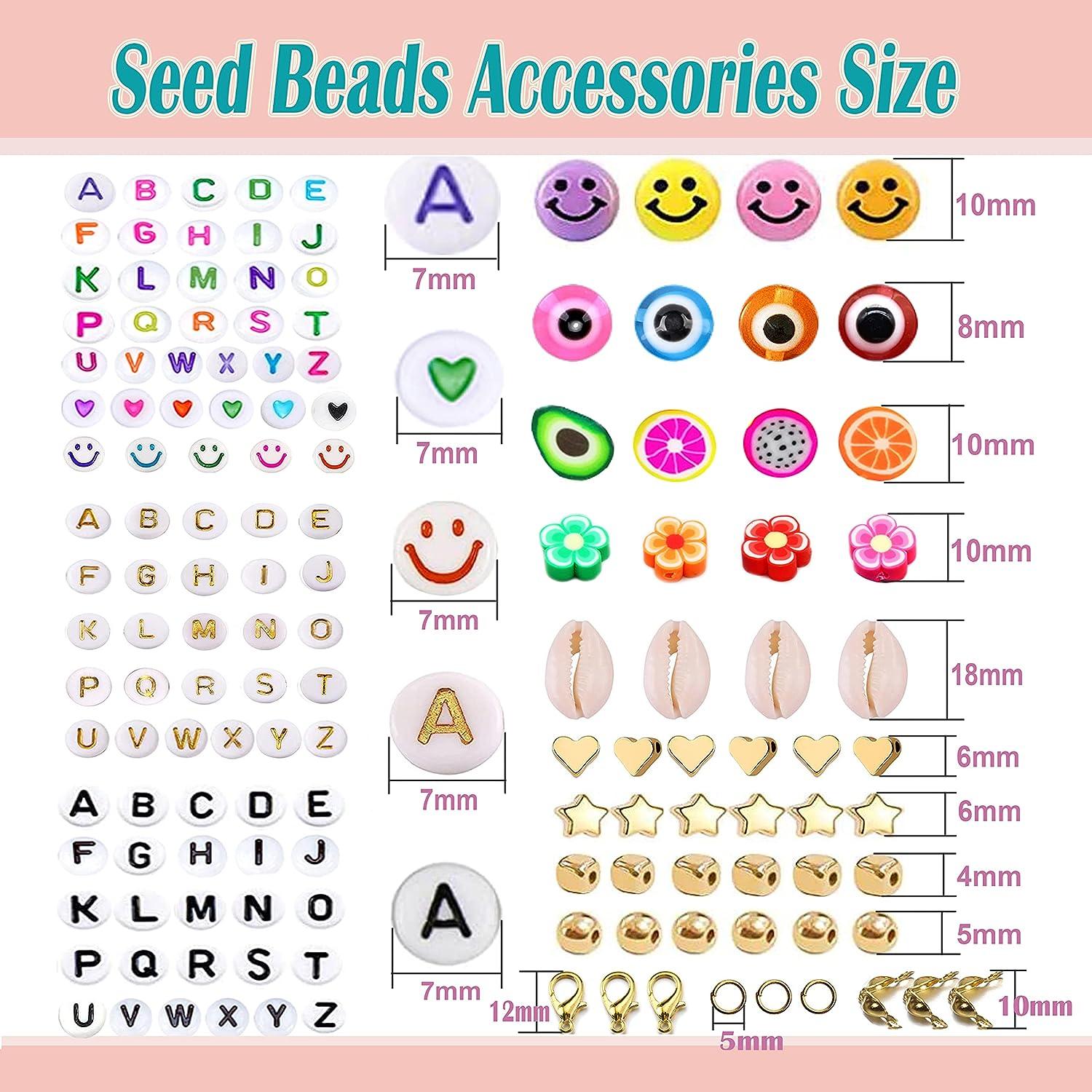 50600pcs 96 Colors 2mm Glass Seed Beads for Jewelry Making Kit, 300pcs  Letter Beads, Small Seed Beads Kit for Bracelets Necklace Ring Making, DIY