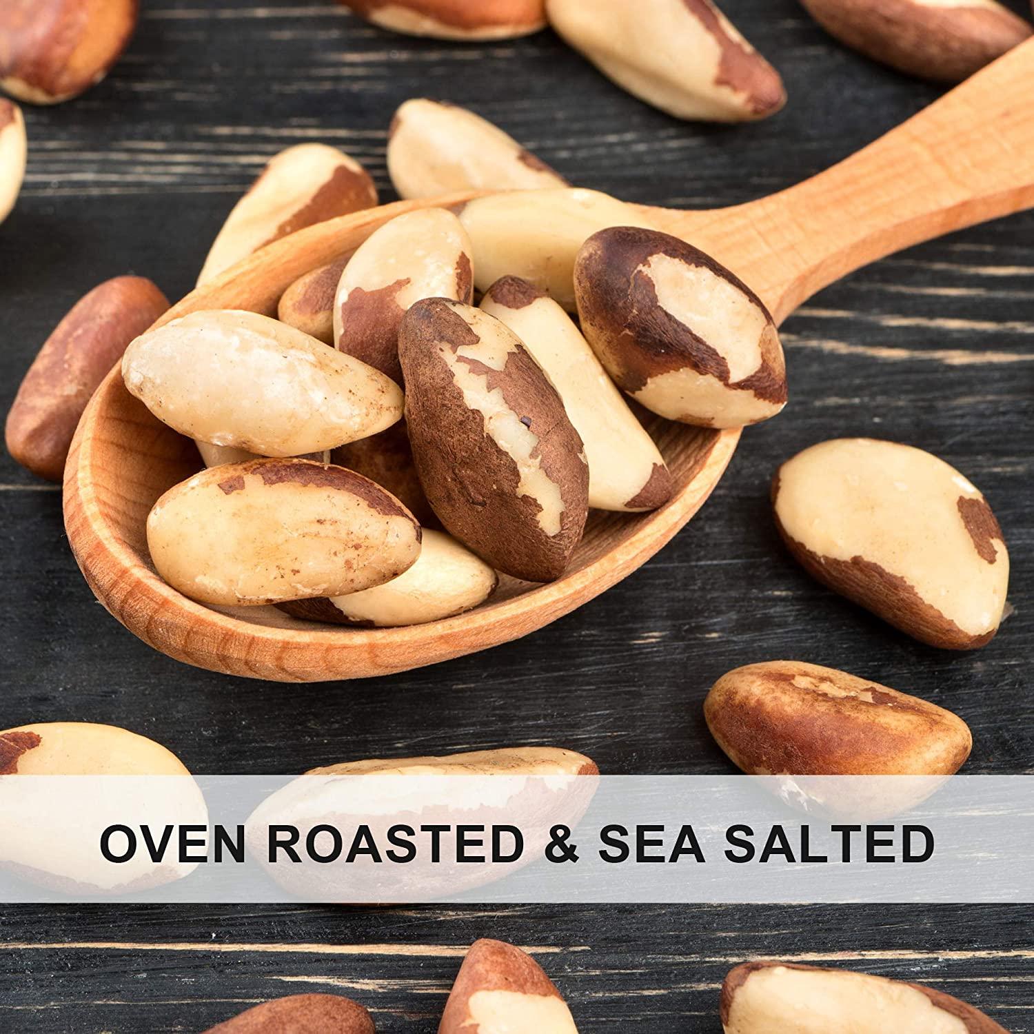 It's Just Roasted Brazil Nuts 2lb (32oz) with Sea Salt, Freshly