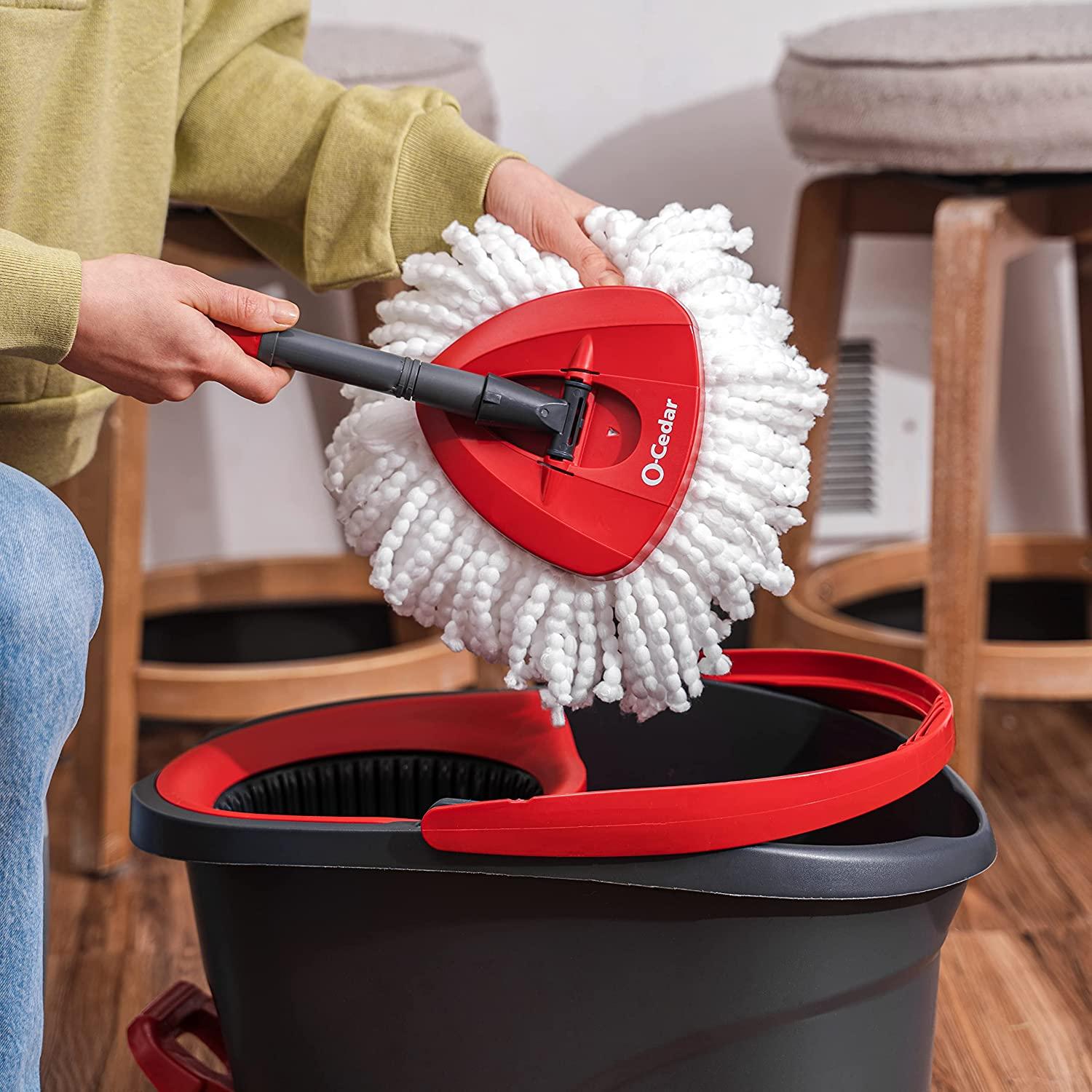 Official Spin Mop Replacement Head Refill 4 Pack Compatible with O