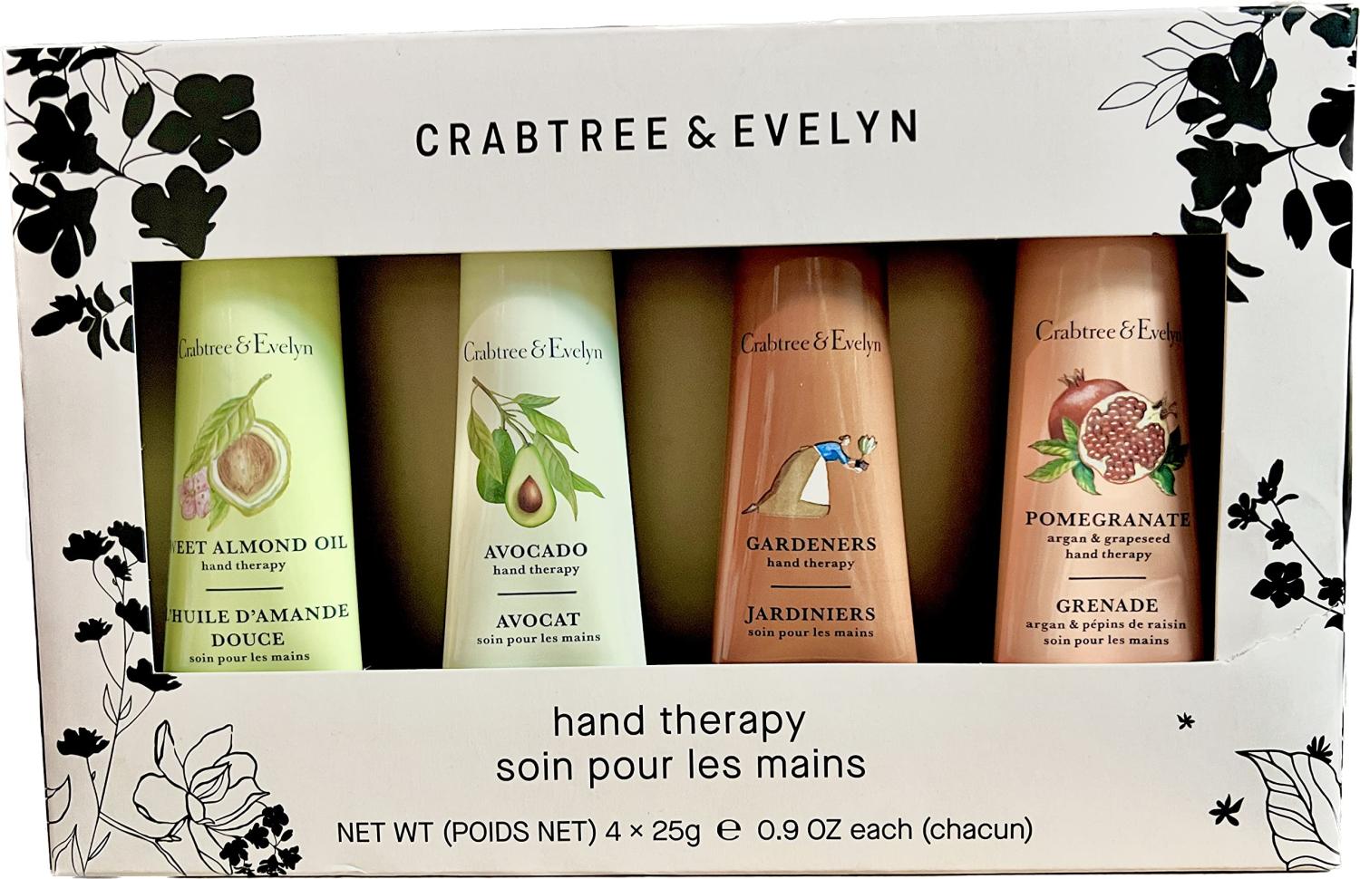 Crabtree & Evelyn Hand Therapy 4Pack Almond, Avocado, Gardeners