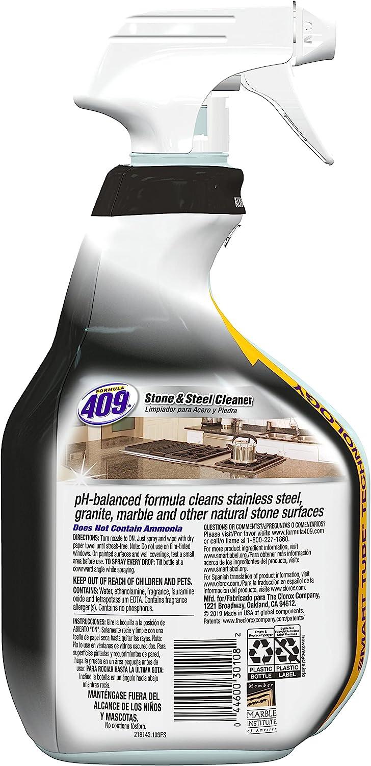 Formula 409 Stone and Steel Cleaner, Spray Bottle, 32 Ounces