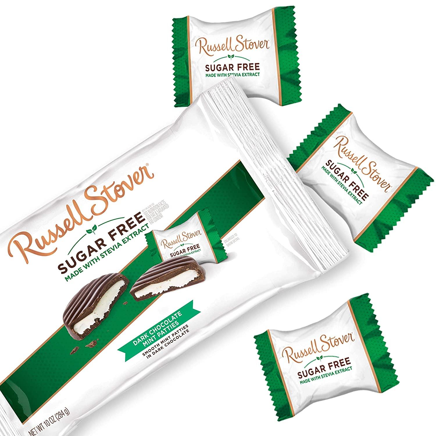 Russell Stover Sugar Free Mint Patties with Stevia, 10 oz. Bag Mint