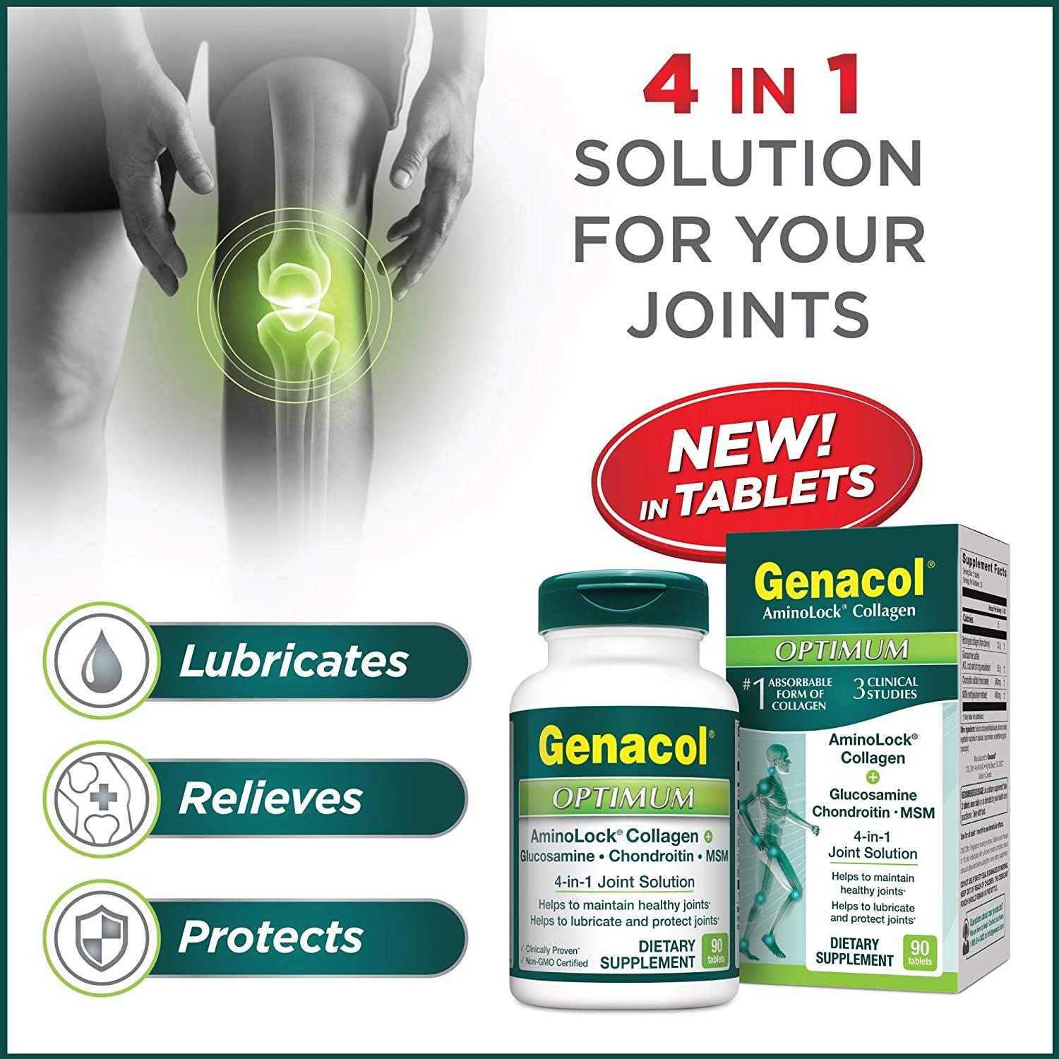 Genacol Joint Support Supplement with Glucosamine, Chondroitin, MSM