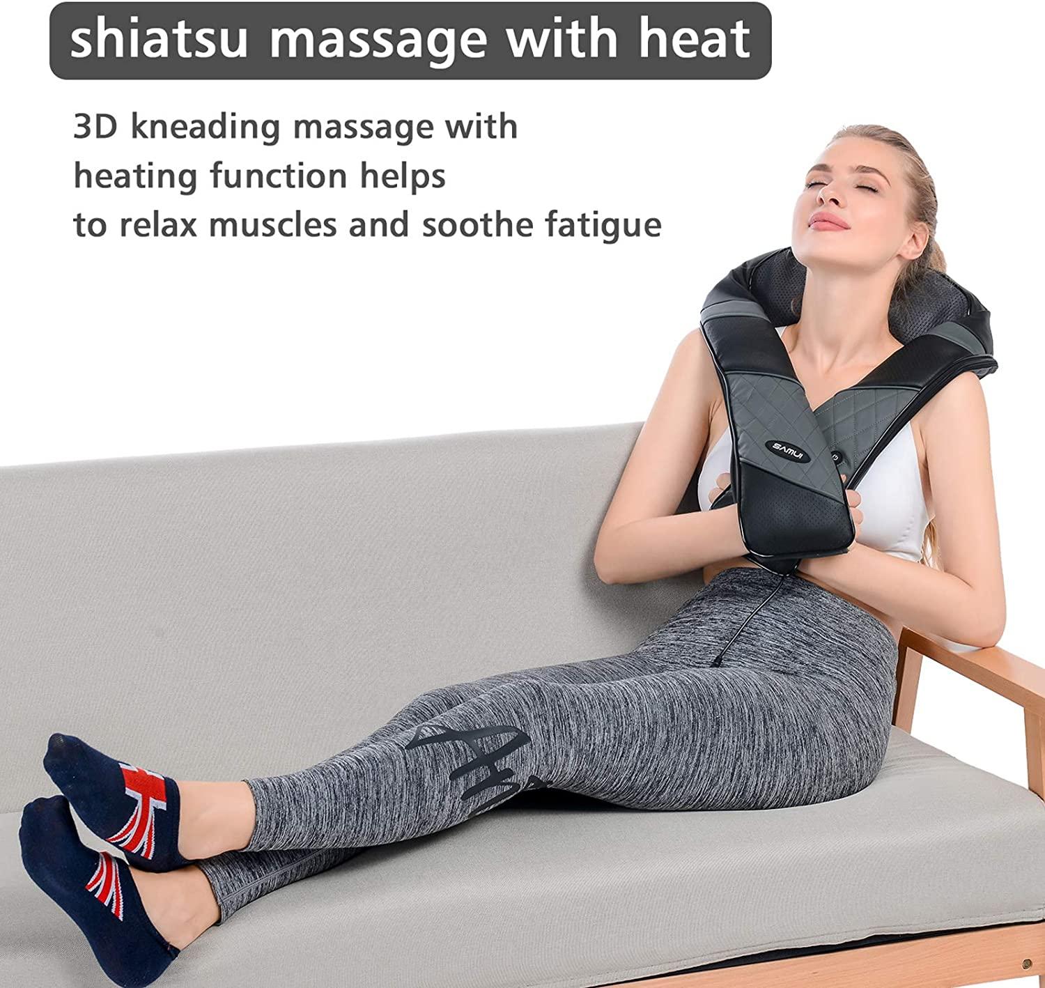 Shiatsu Back and Neck Massager with Heat Deep Kneading Massage