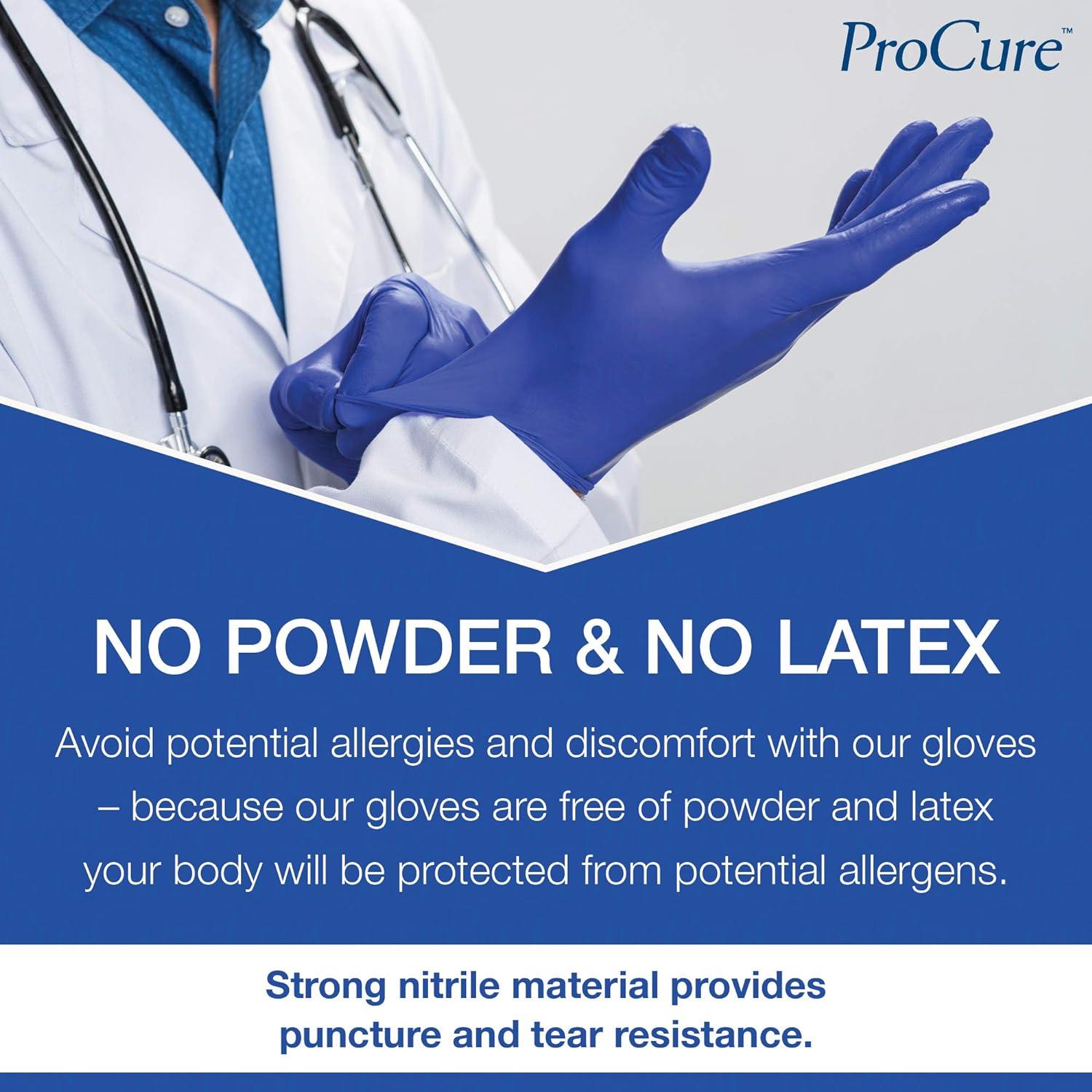 Blue Nitrile Medical Exam Gloves Latex Free, Powder Free, Food