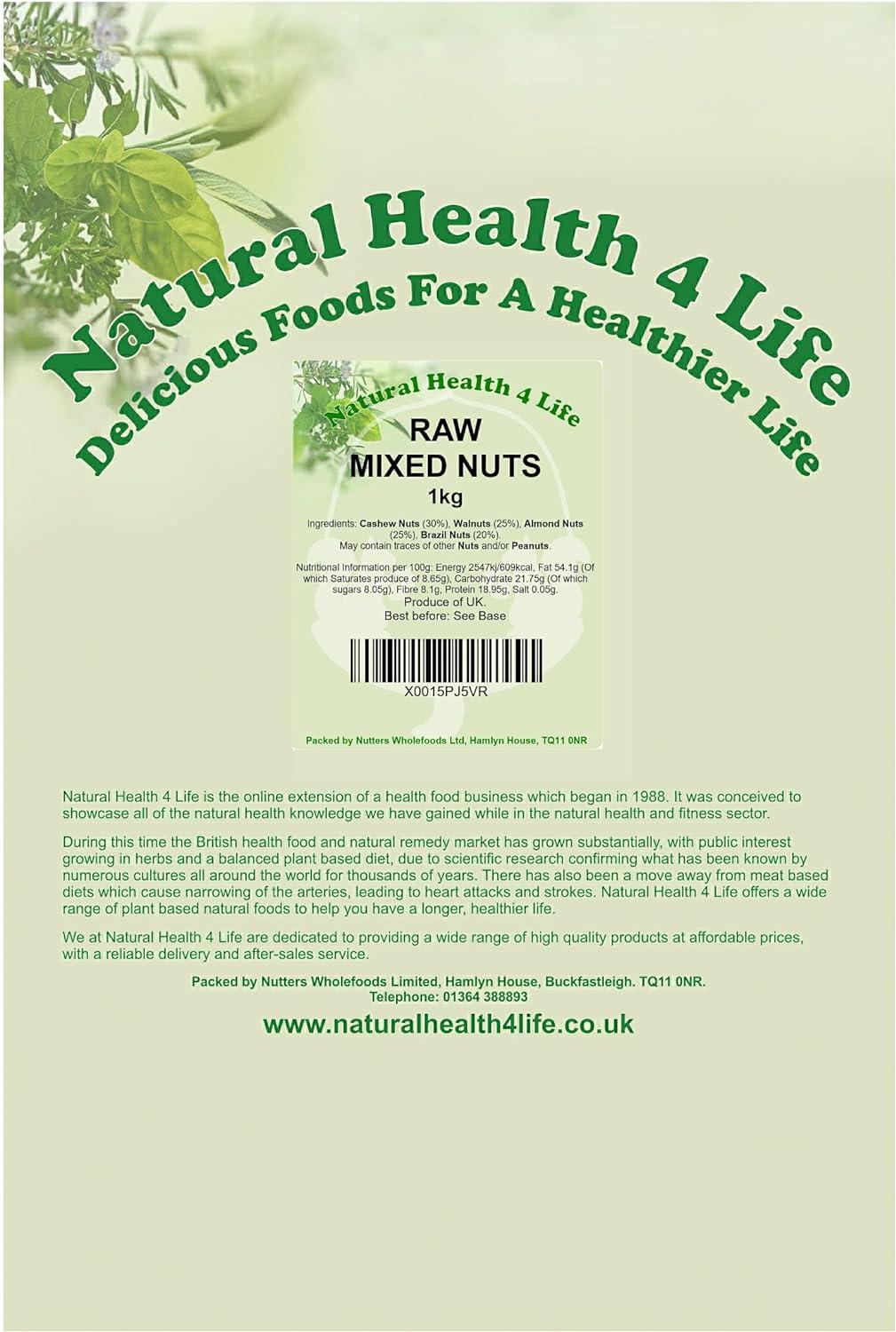 Natural Health 4 Life Baked & Salted Nuts Snack Nut Mix Almonds, Cashews, Pecans | UK