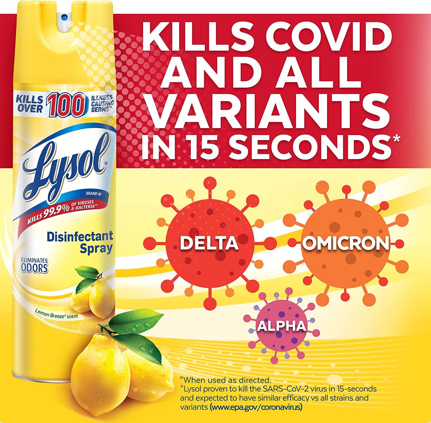 Lysol spray lemon deals