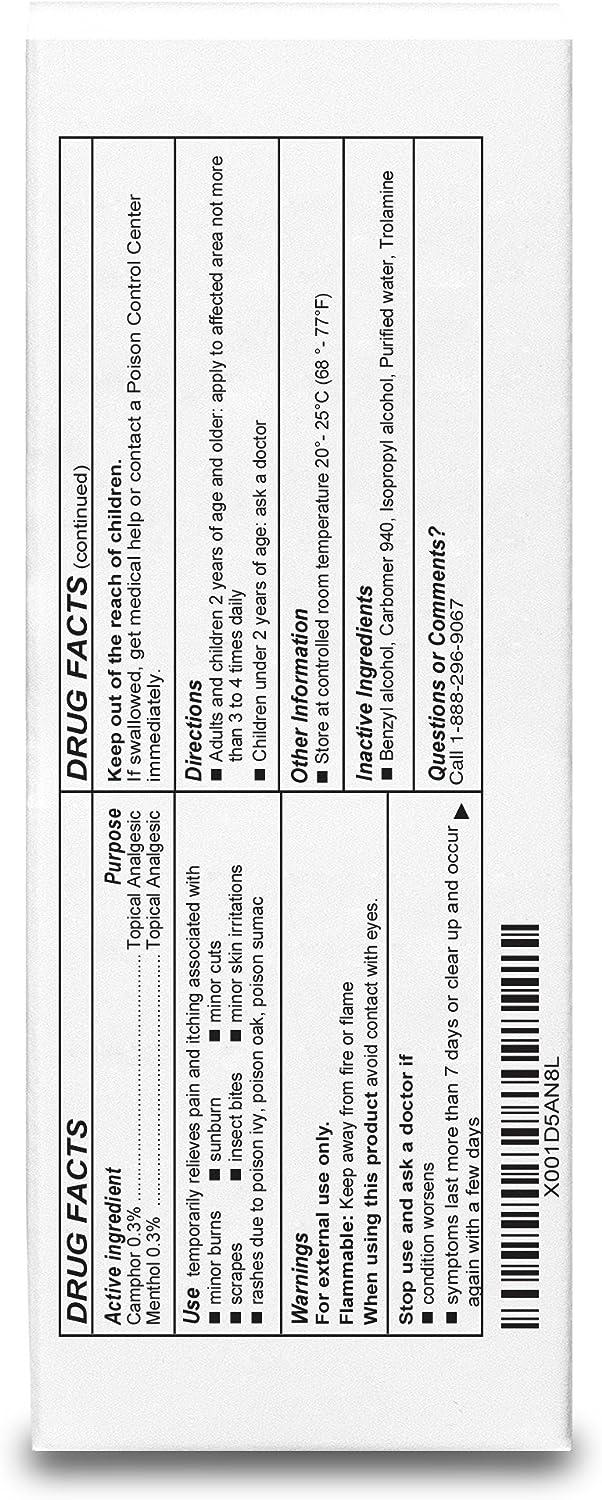 Rhuli AntiItch Gel Analgesic Itch Treatment Relief for Sunburn