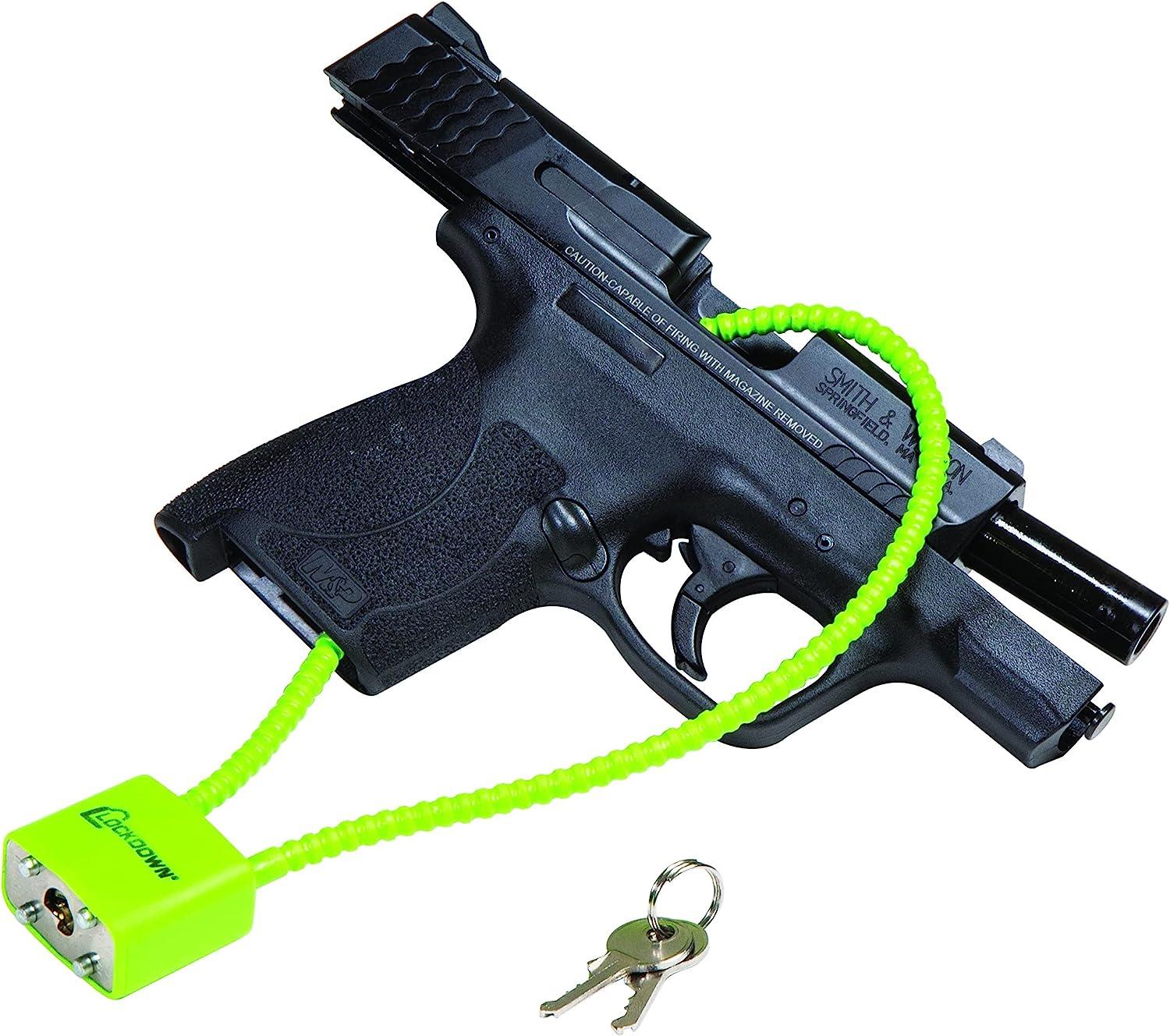15 Inch Cable Gun Lock with NonMarring Design and Keyed Padlock