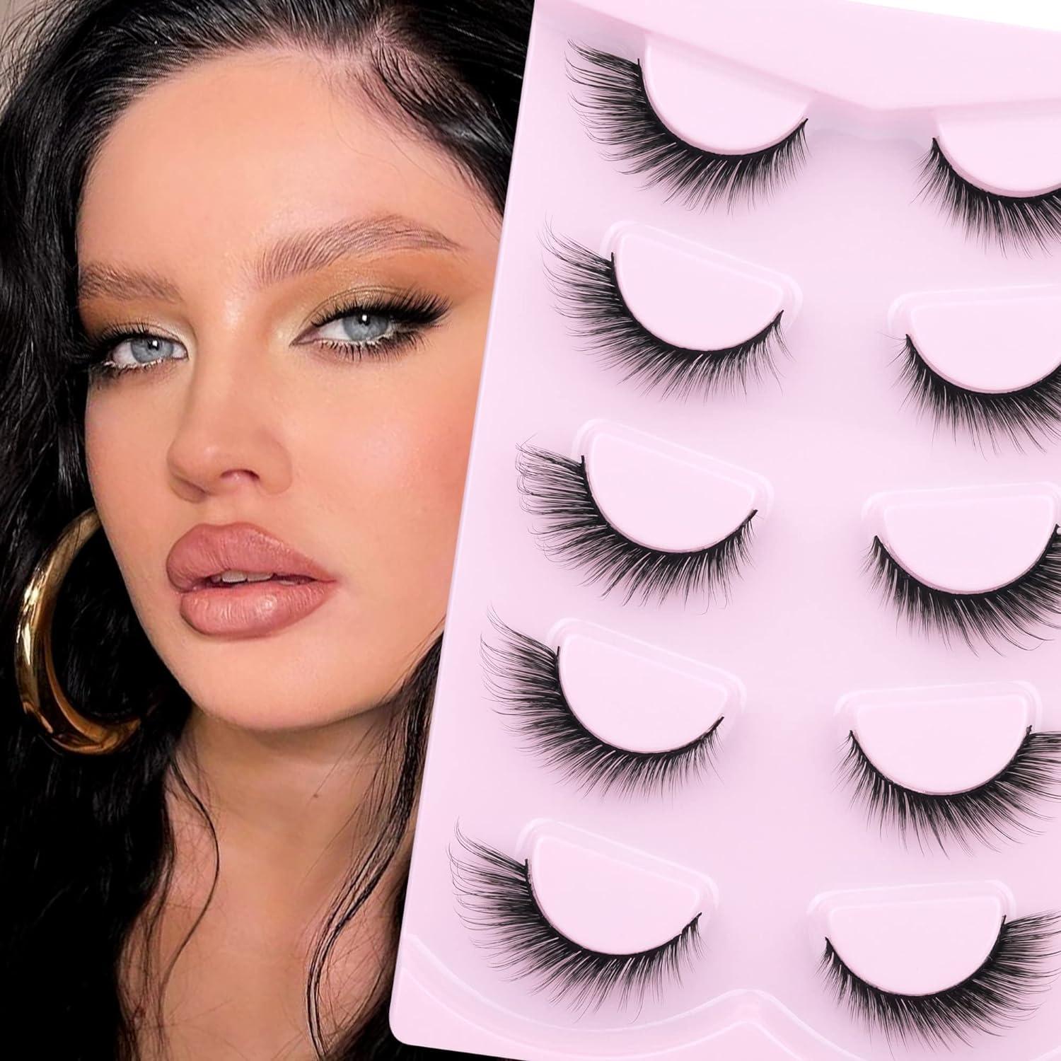 Zegaine 16mm Fox Eye Lashes Pairs Faux Mink Angel Wing False